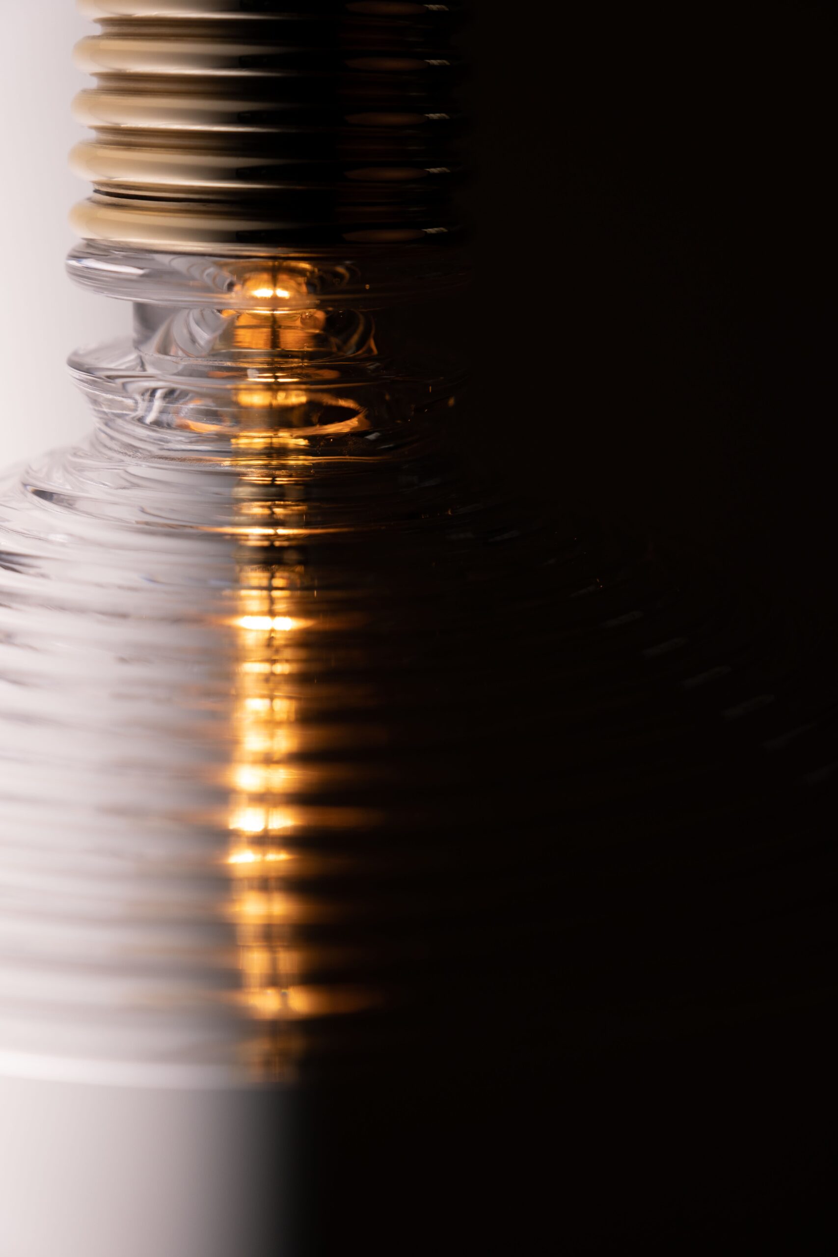 Insulator B Clear Glass and Polished Brass Pendant Light by Novocastrian 7