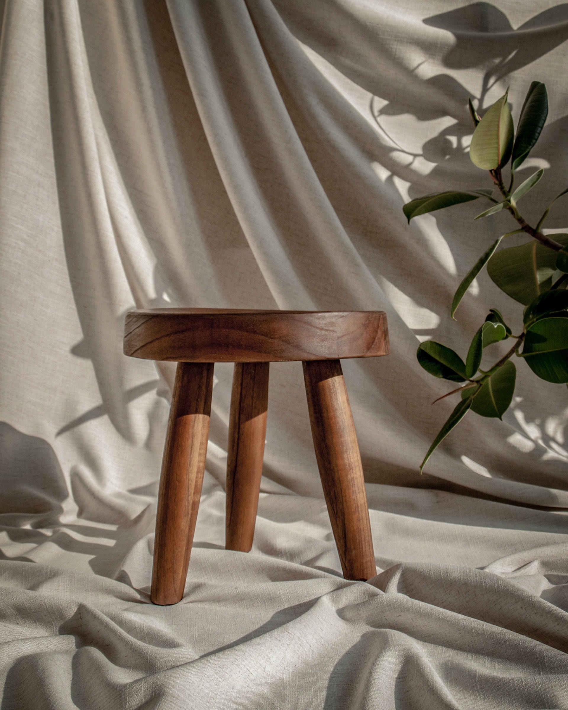 Low Brown Milk Stools 2