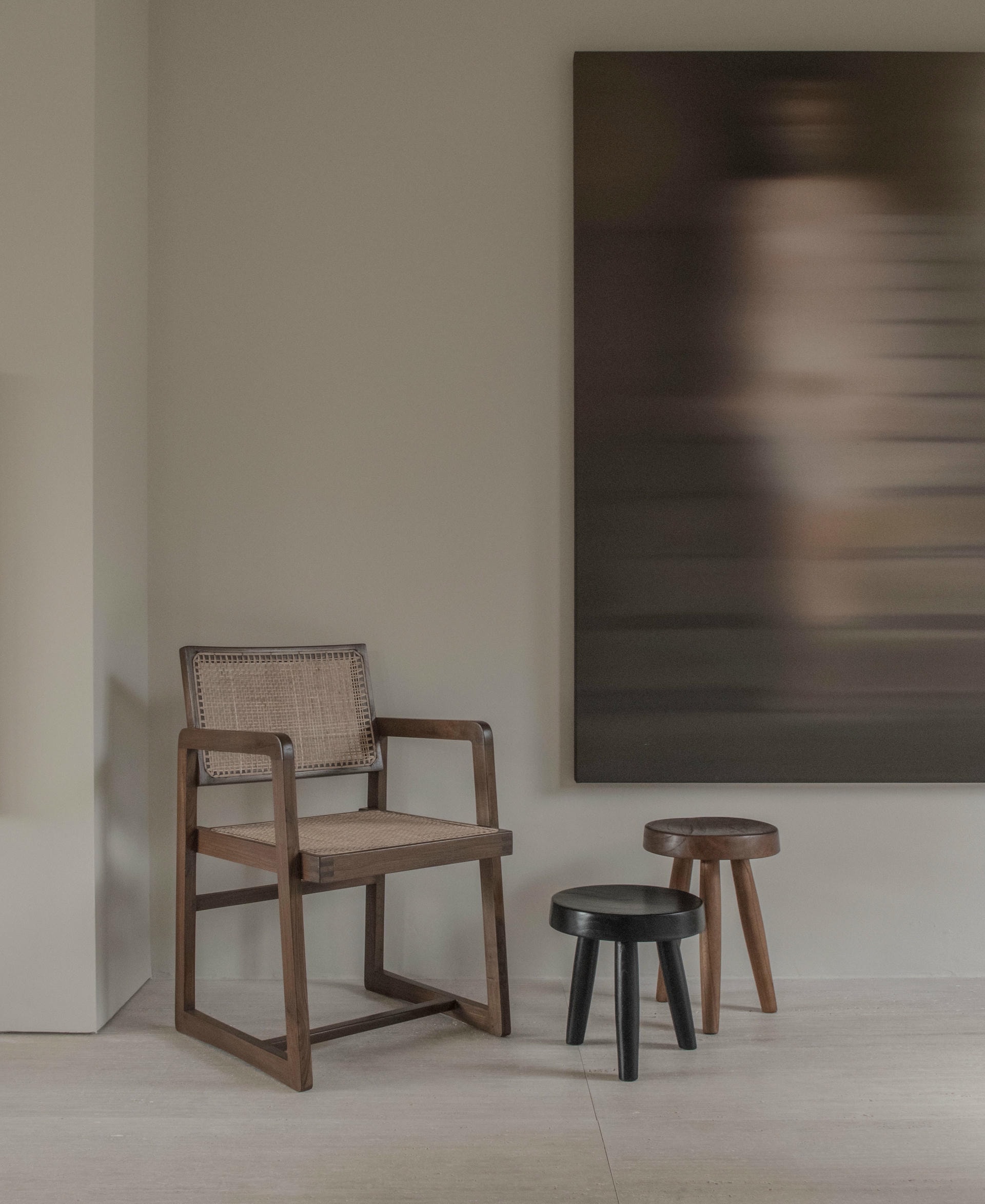 Low Brown Milk Stools 4