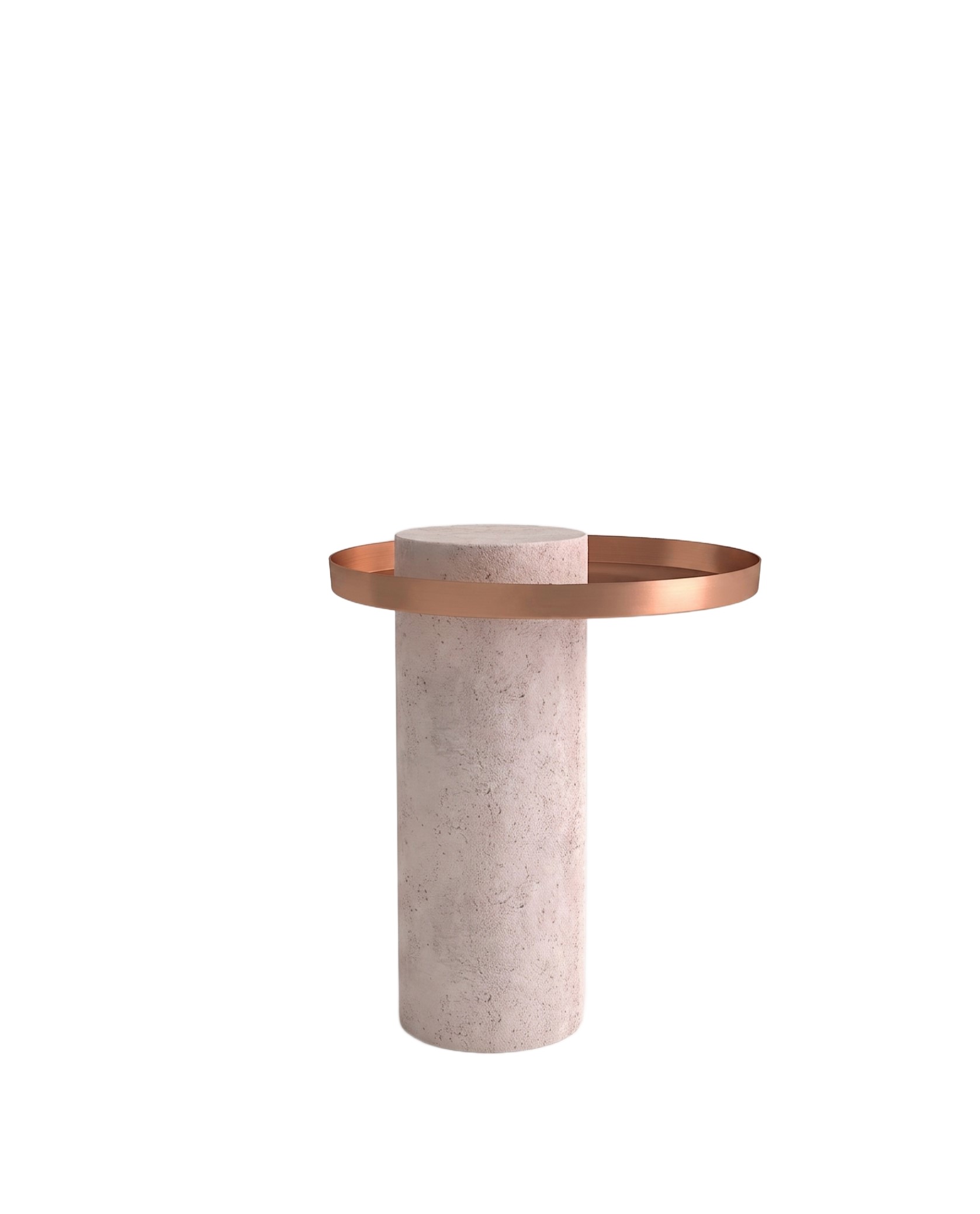 Medium Travertine Contemporary Guéridon, Sebastian Herkner 1