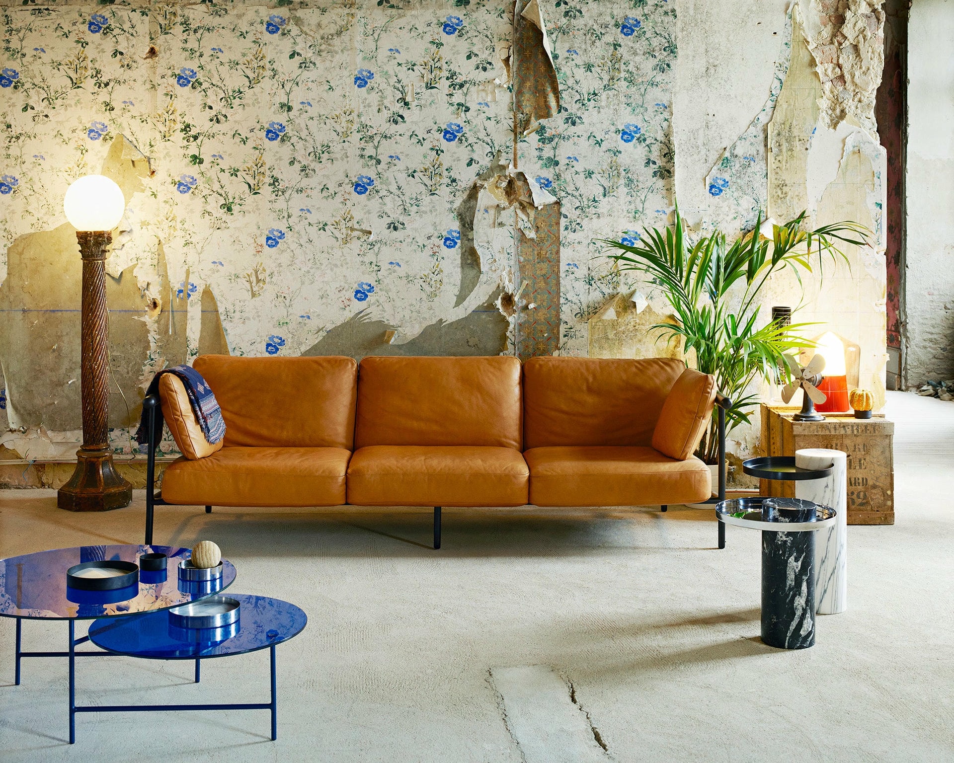 Medium Travertine Contemporary Gueridon Sebastian Herkner 13