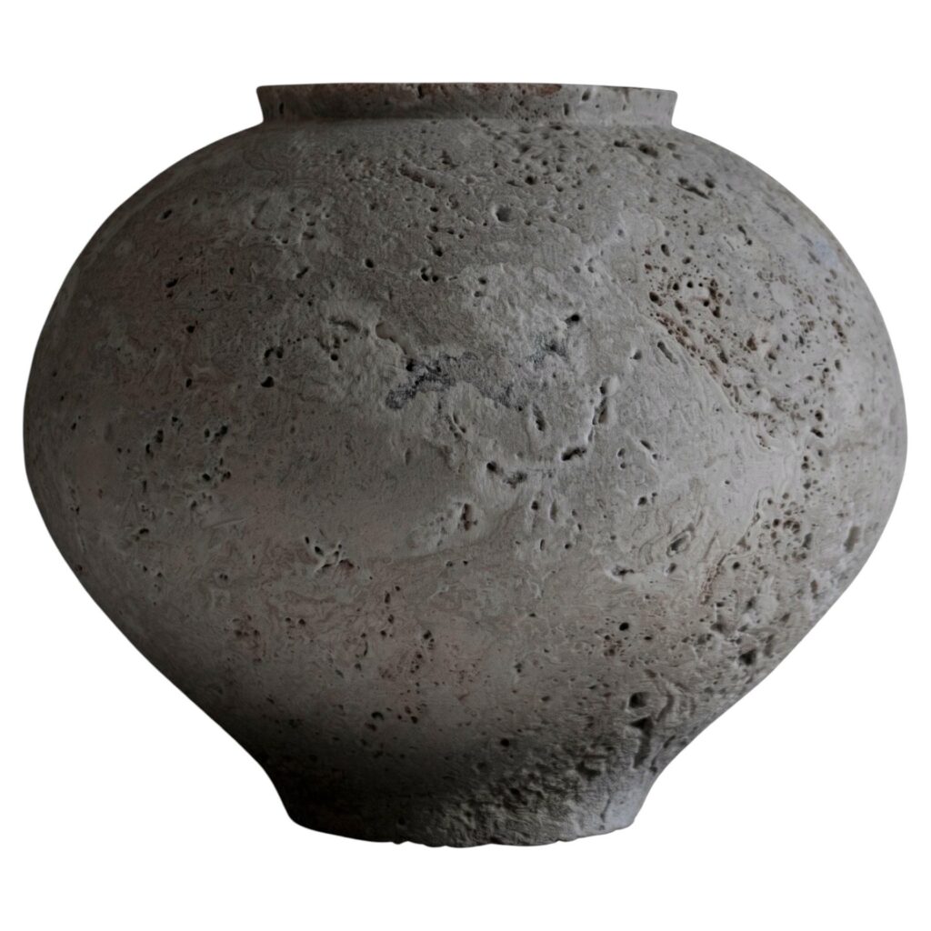 Natural Stone Moon Jar by Bicci De Medici 1