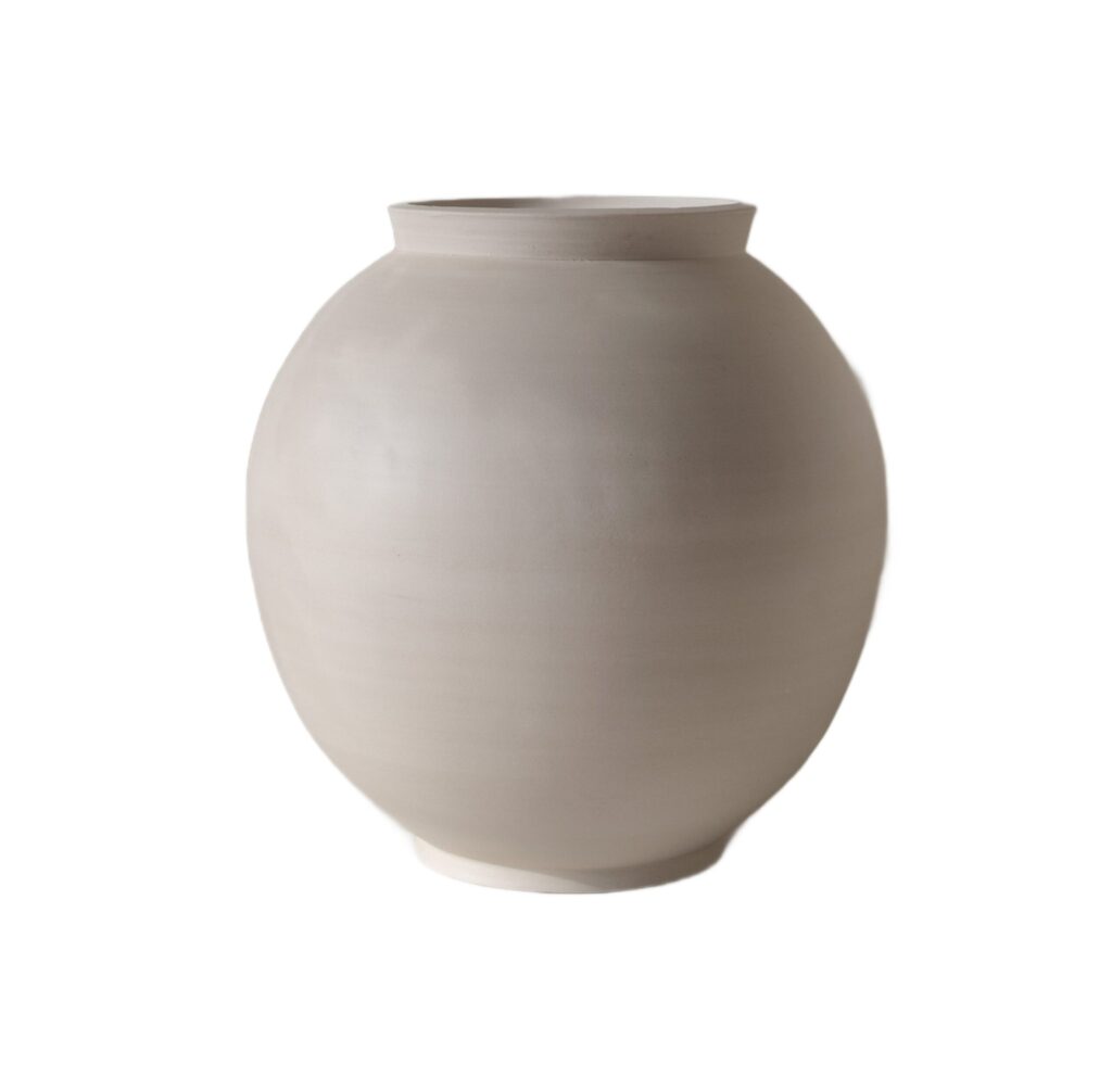 Off White Stoneware Moon Jar by Bicci De' Medici 1