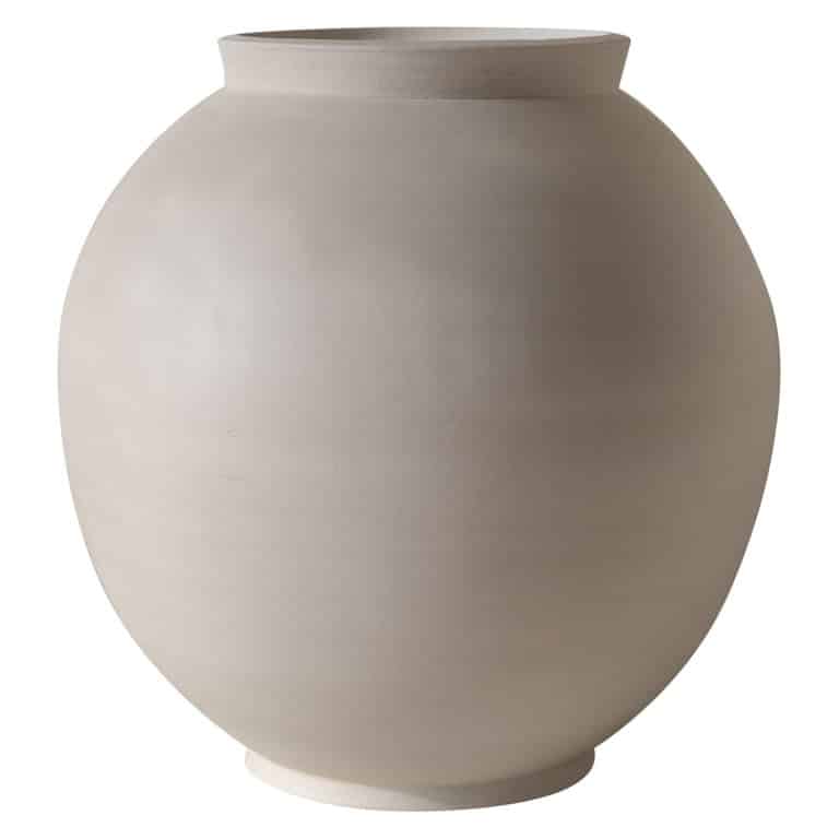 Off White Stoneware Moon Jar by Bicci De Medici 1