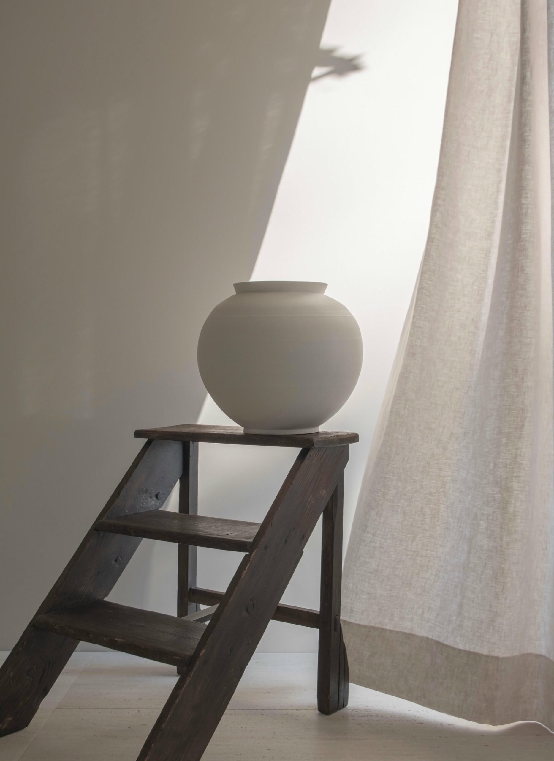 Off White Stoneware Moon Jar by Bicci de Medici 5