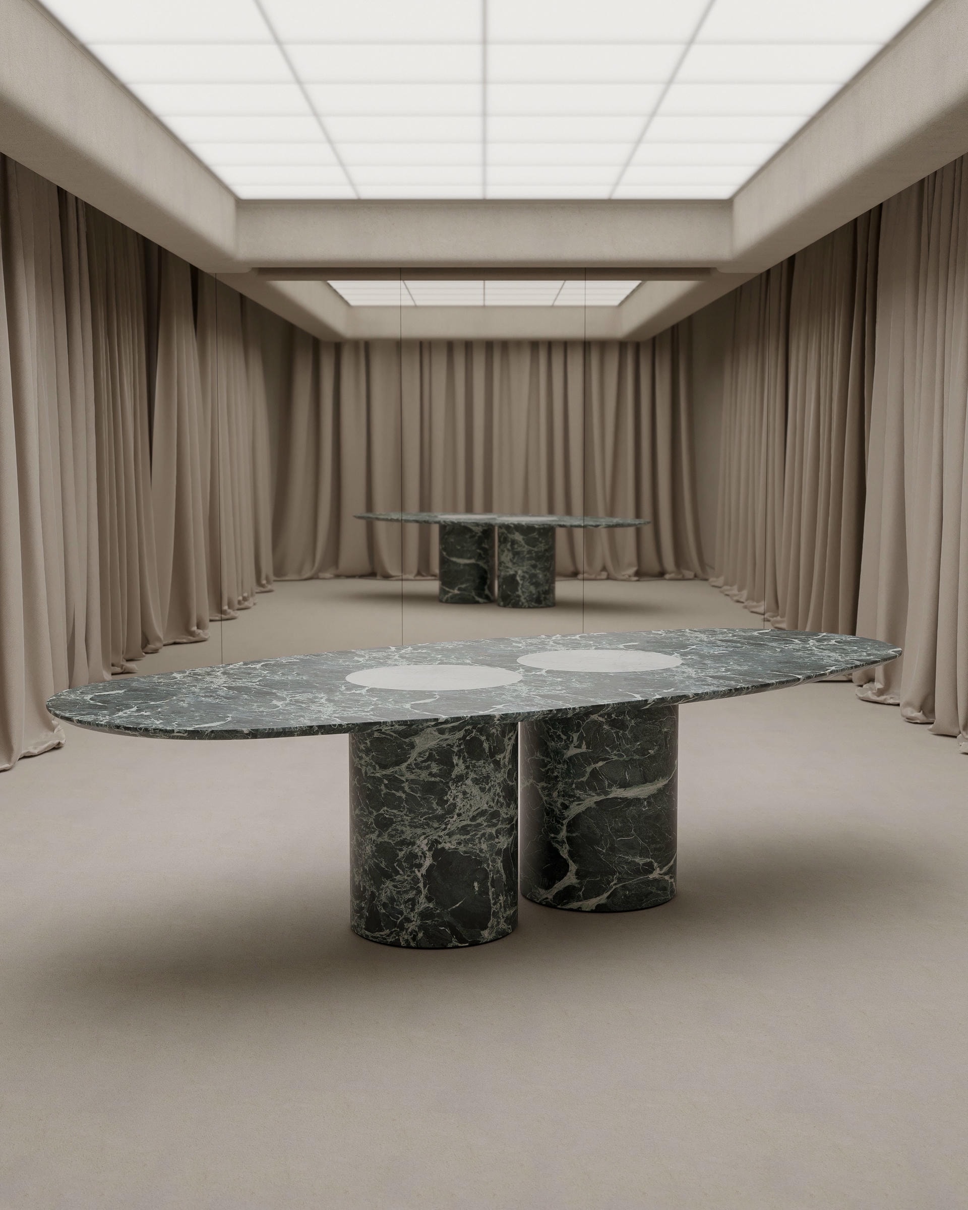 Salvante D1 Dining Table Bianco Namibia Marble by Piotr Dabrowa 3