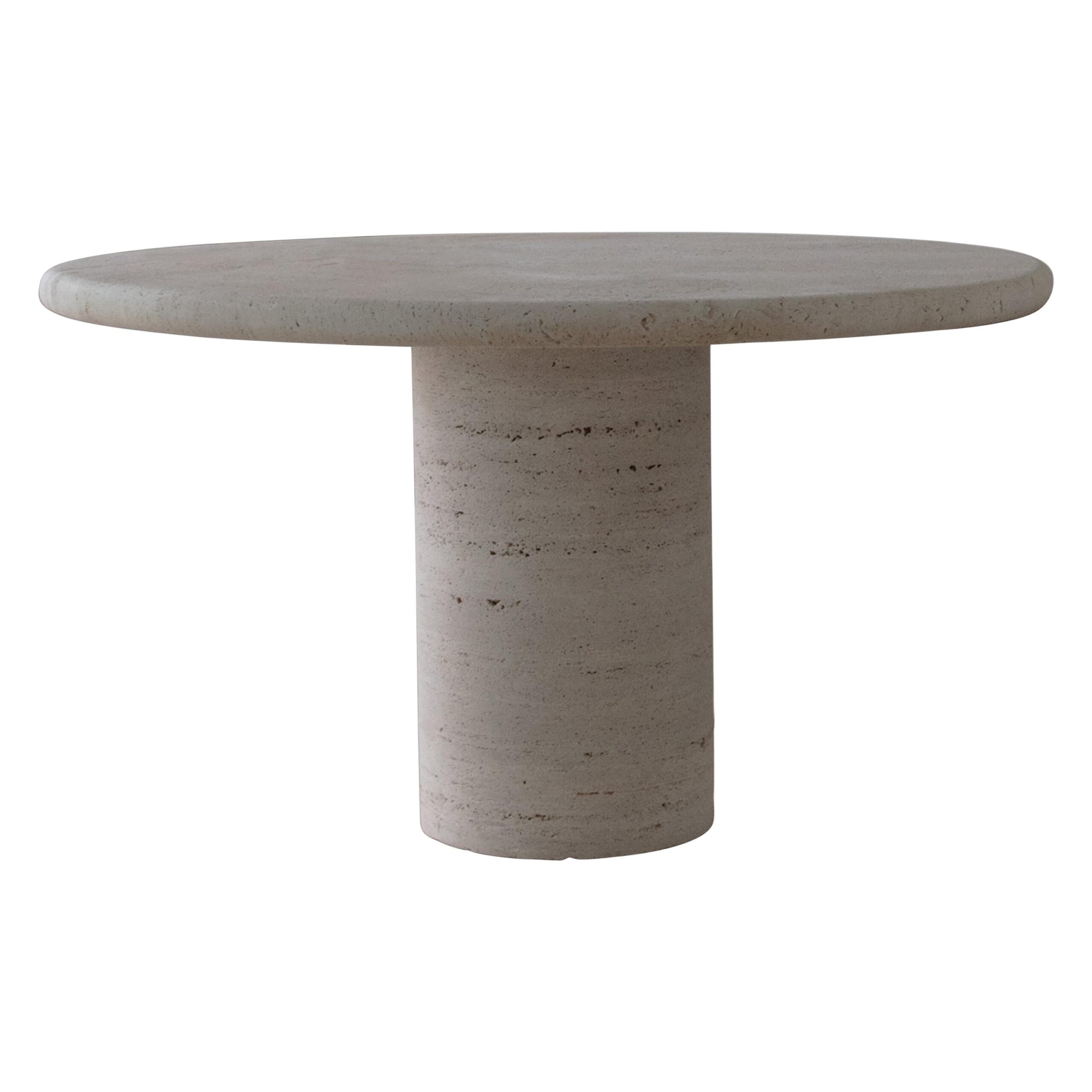 Travertino Large Table Ronde by Bicci de Medici 1