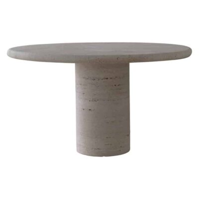 Travertino Large Table Ronde by Bicci De Medici