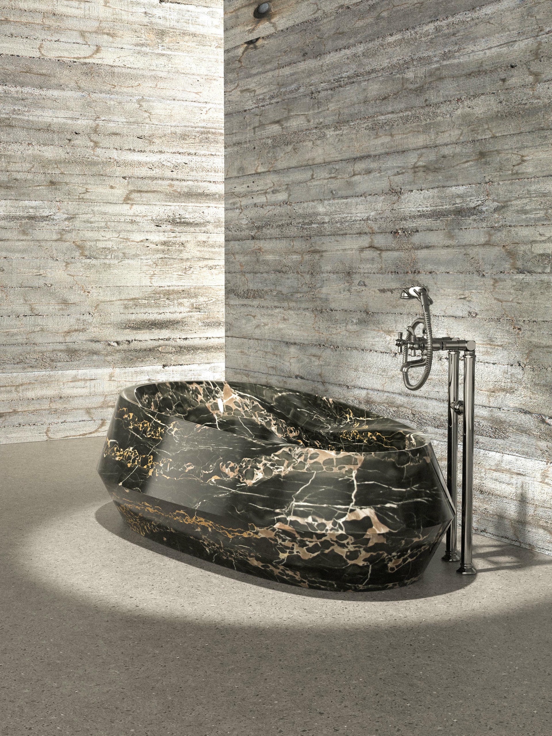 Travertino Silver Tosca Bath by Serafini 10