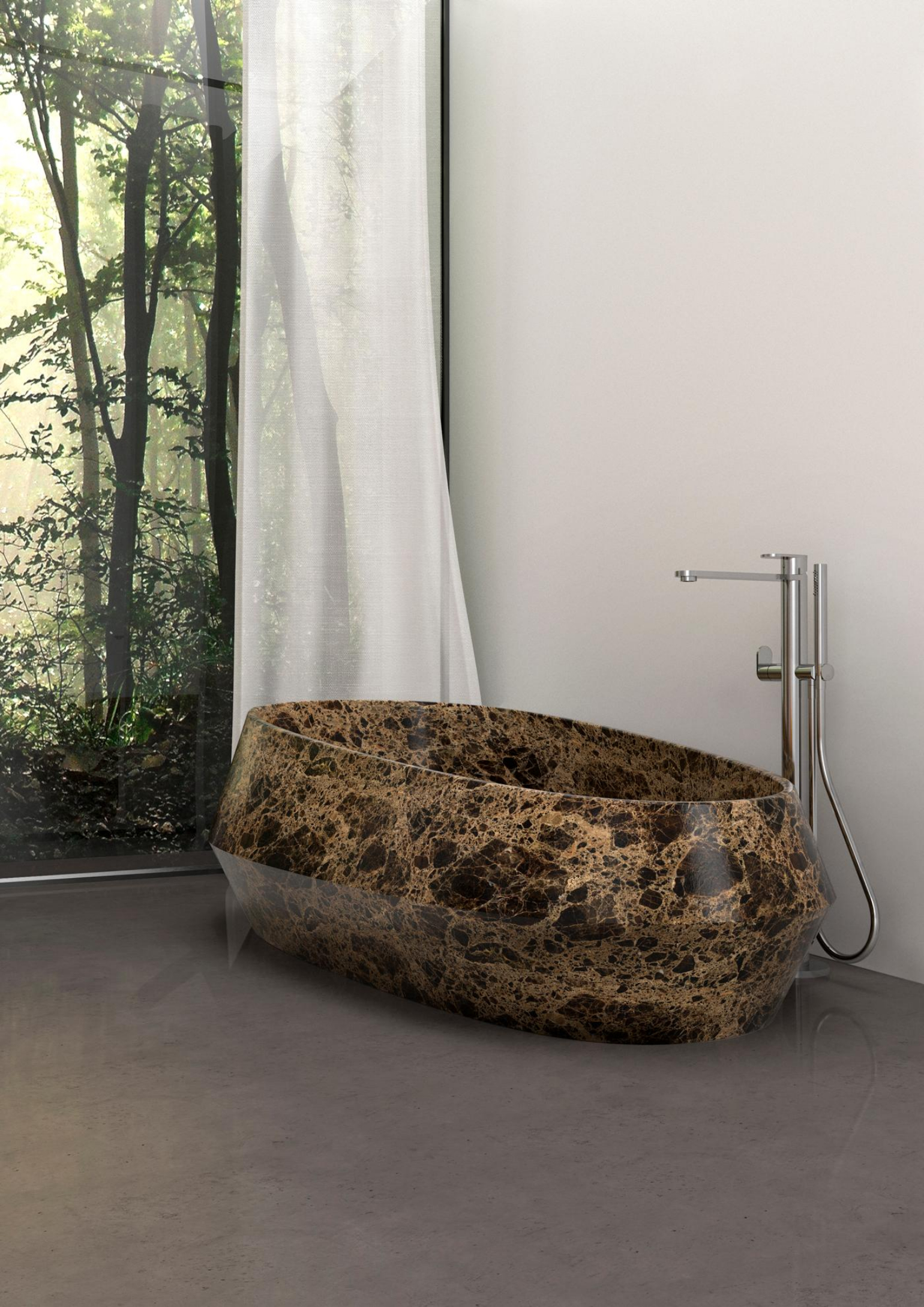 Travertino Silver Tosca Bath by Serafini 8