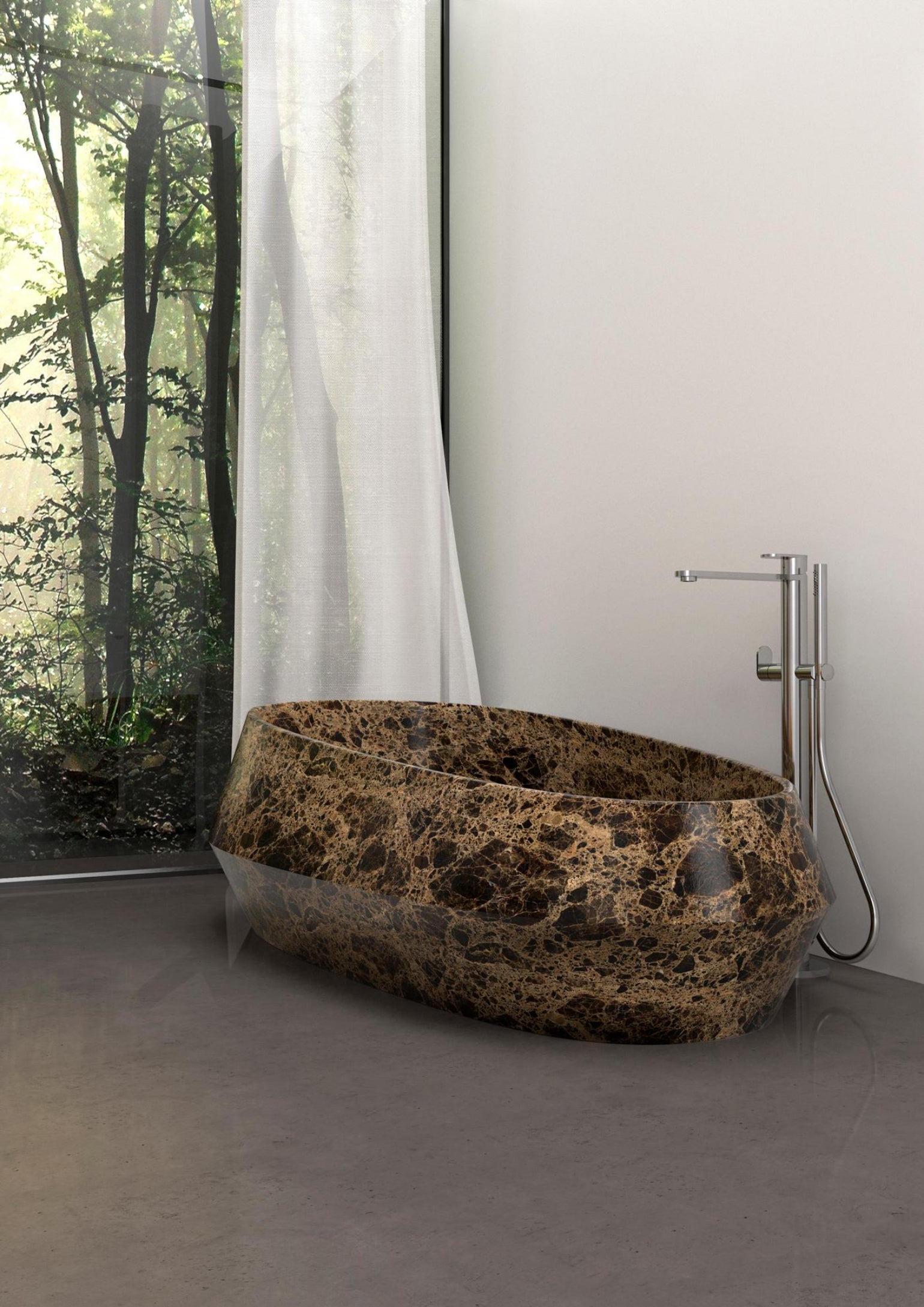 Travertino Silver Tosca Bath by Serafini 9