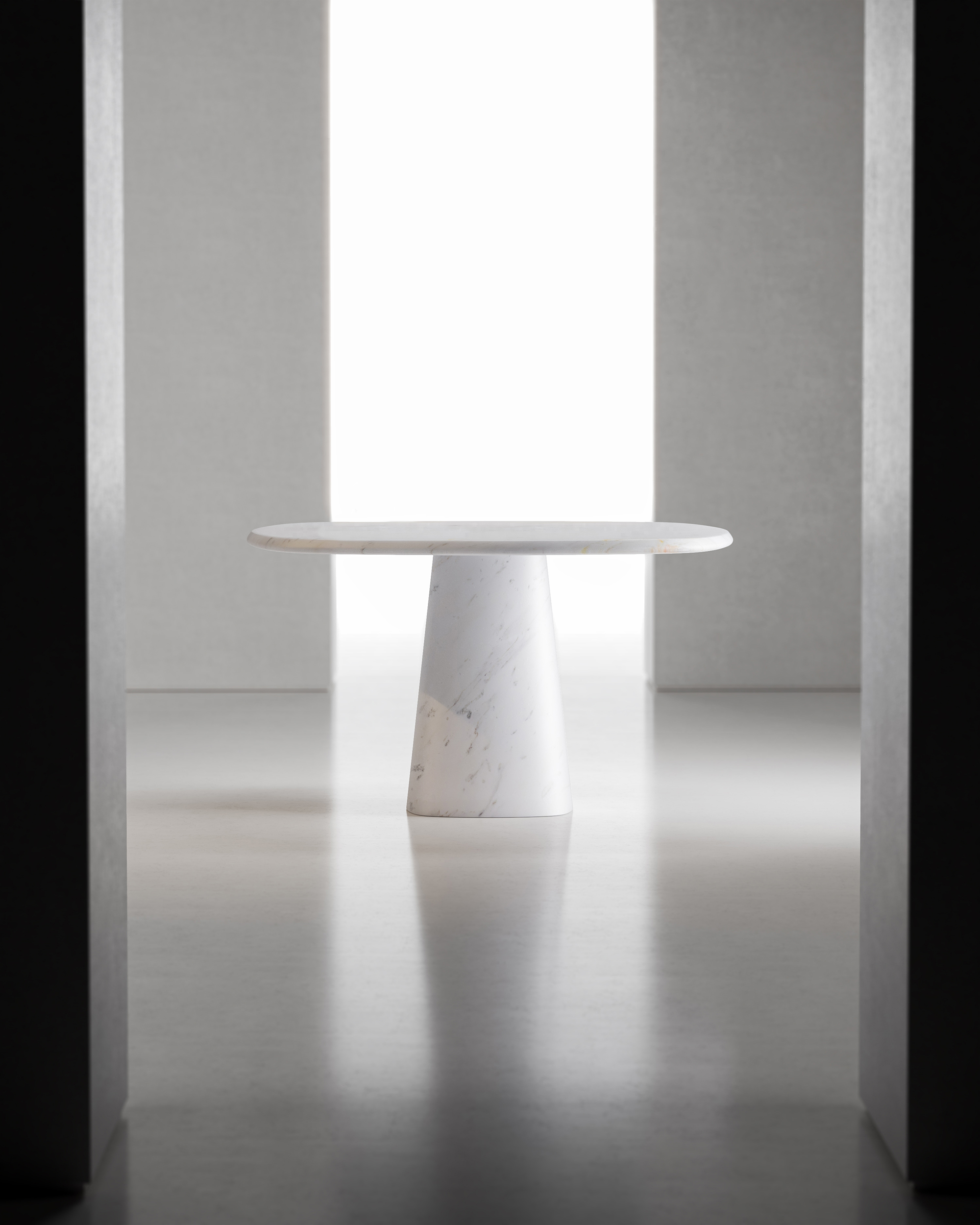 Travertino Silver Wedge Table by Serafini 2