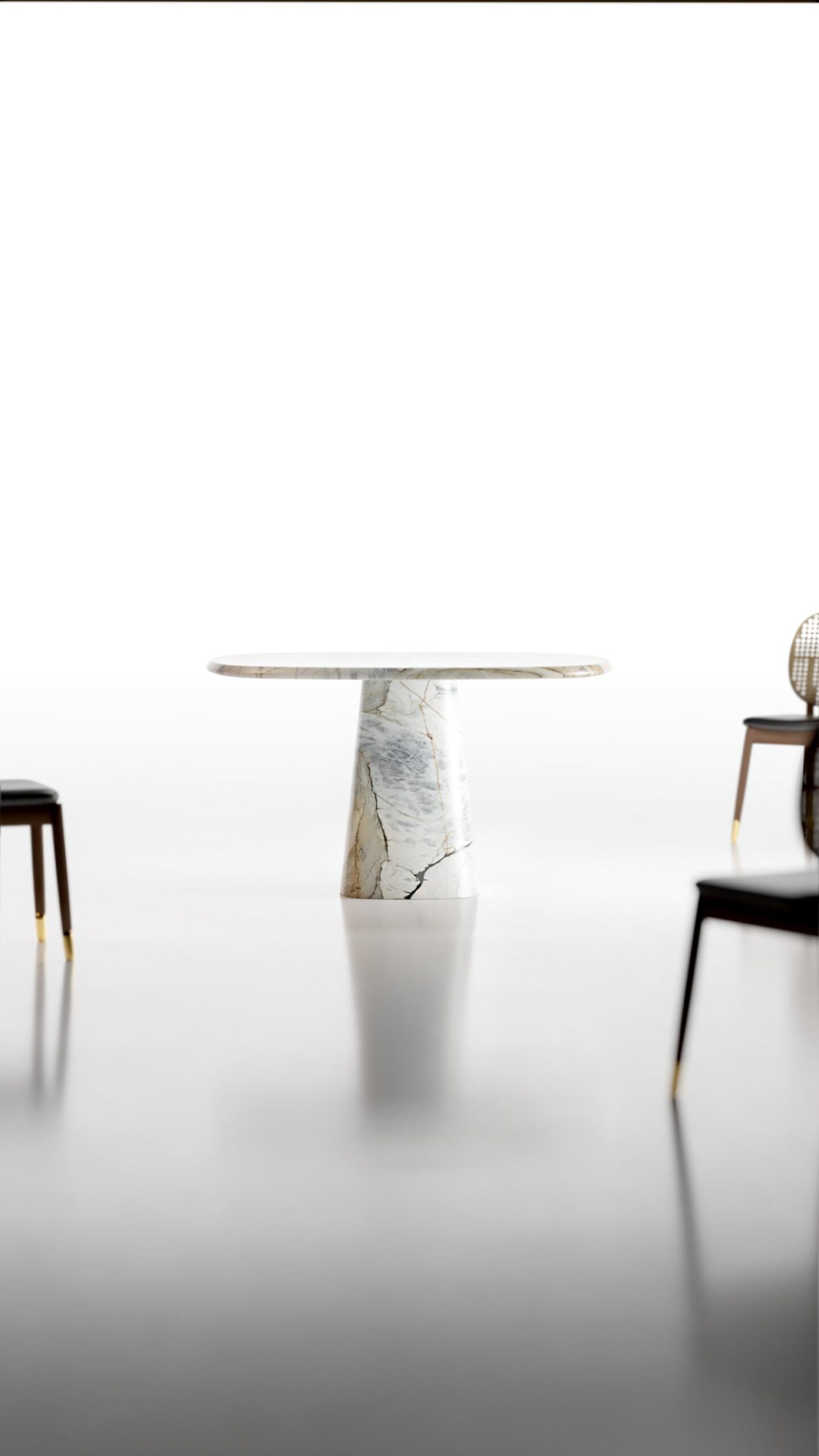 Travertino Silver Wedge Table by Serafini 6