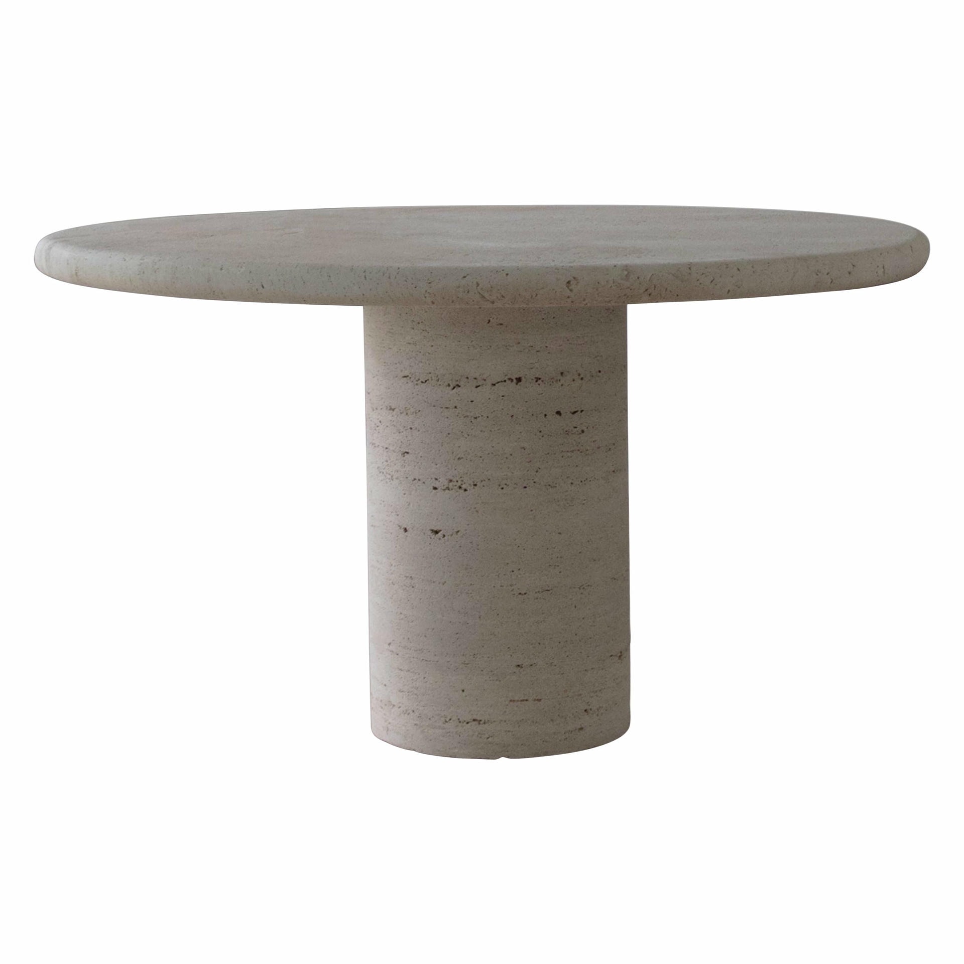 Travertino Small Table Ronde by Bicci De Medici 1