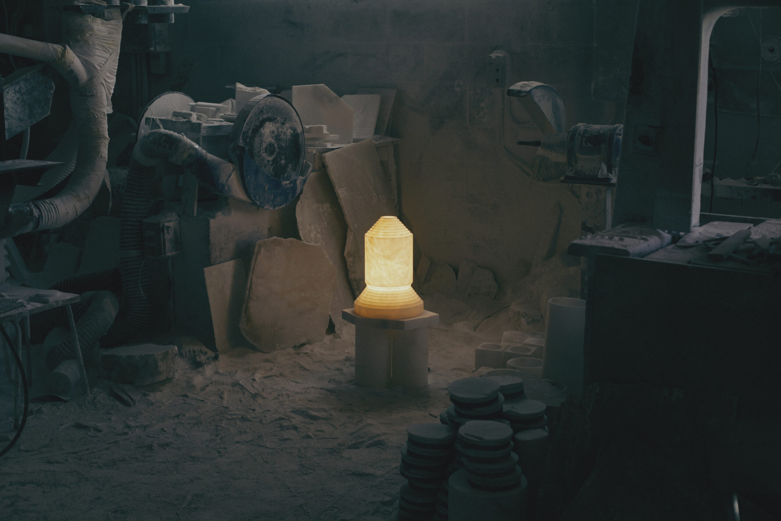 Babel Alabaster Table Lamp by Àngel Jové 10