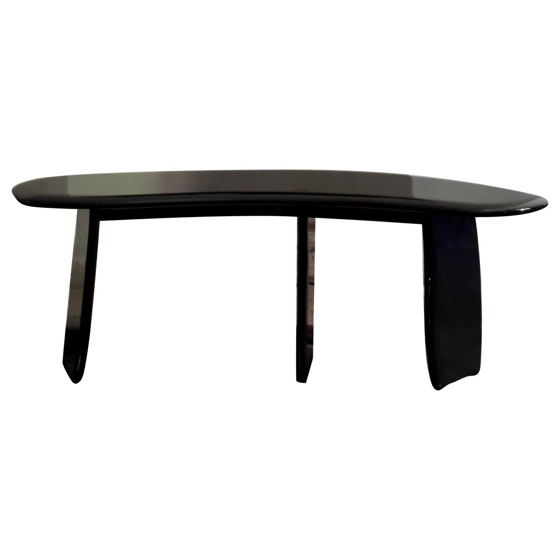 Contemporary Design High Lacquered Black Ash Wood Bench by kar 1