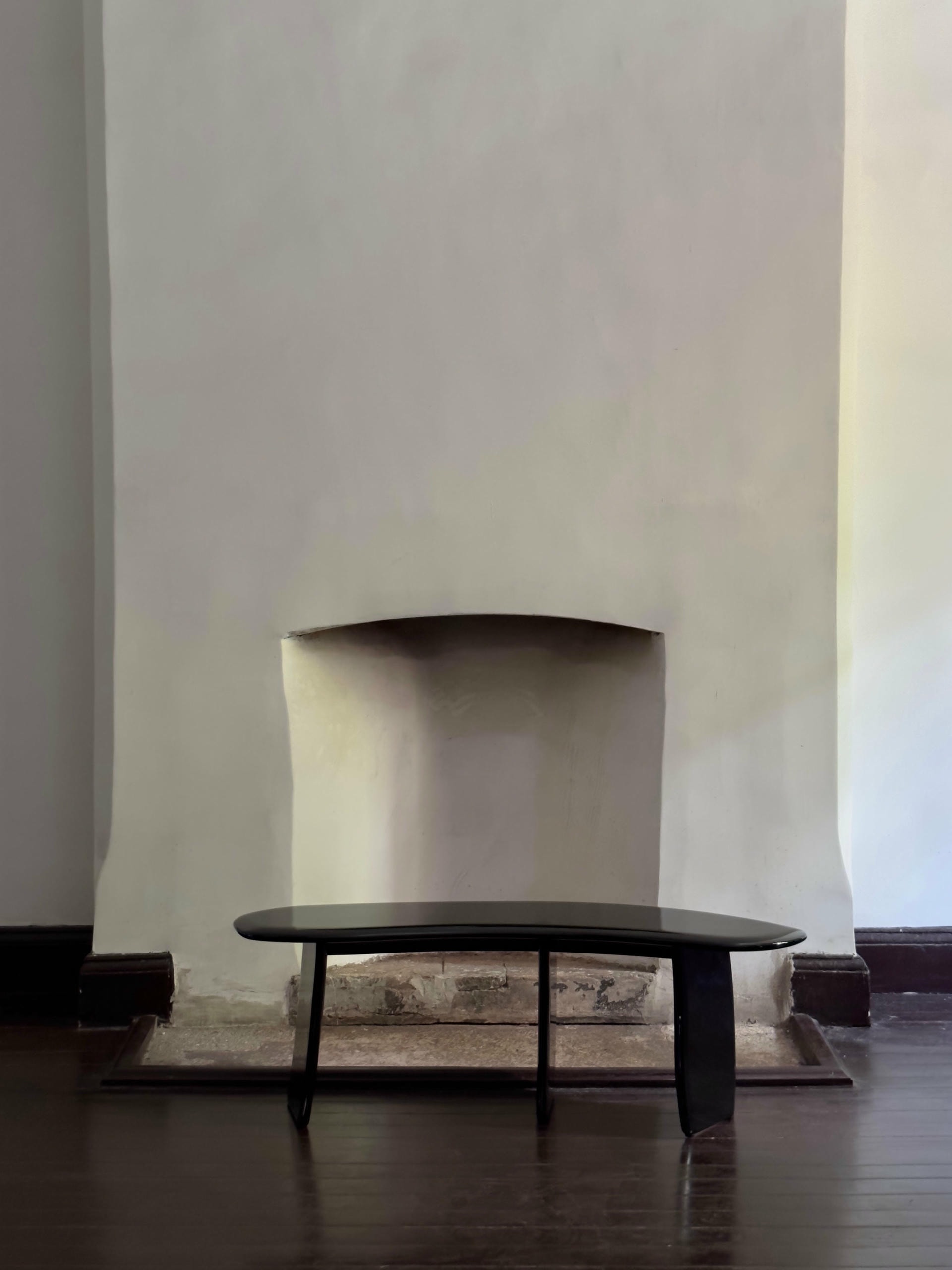 Contemporary Design High Lacquered Black Ash Wood Bench by kar 3