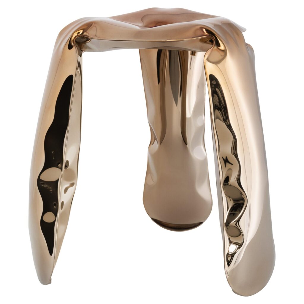 Flamed Gold Mini Plopp Stool by Zieta 1