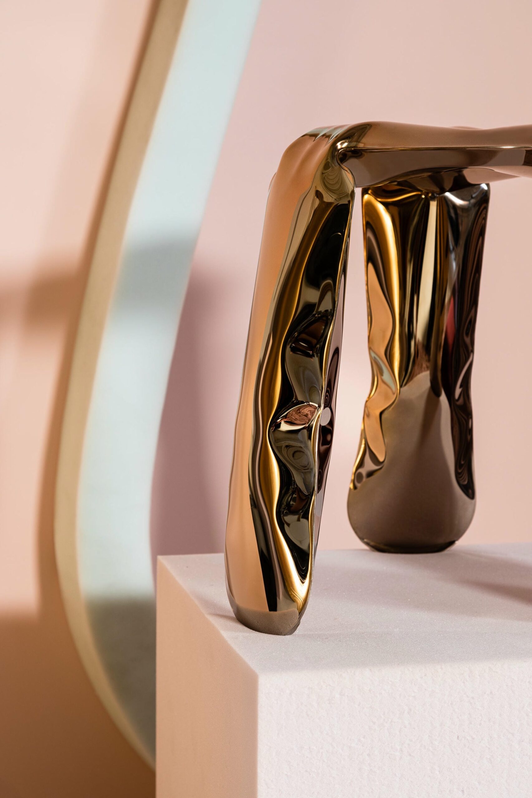 Flamed Gold Mini Plopp Stool by Zieta 10