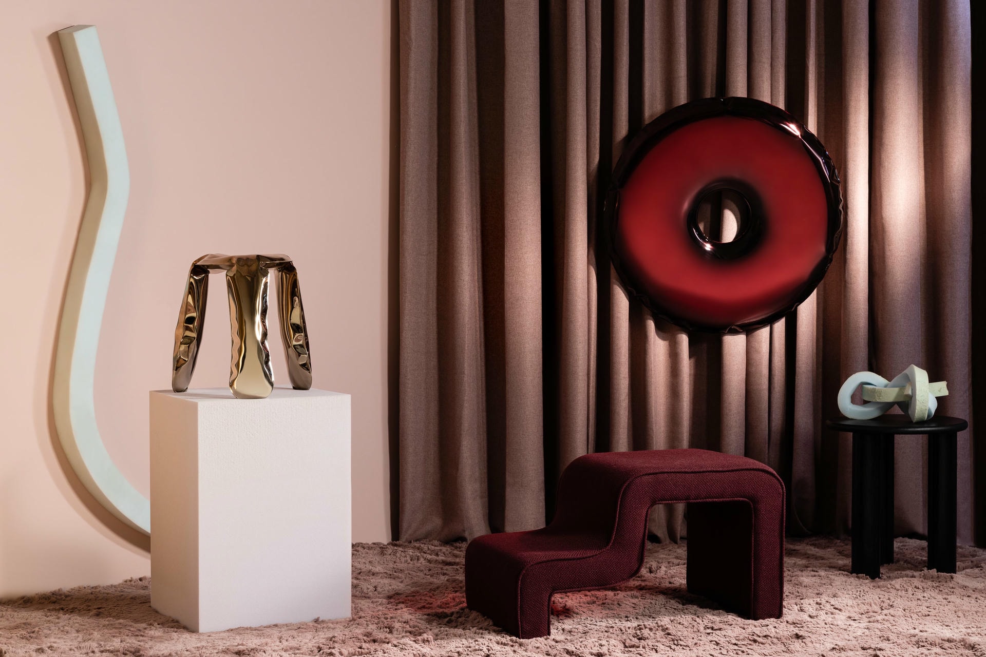 Flamed Gold Mini Plopp Stool by Zieta 11