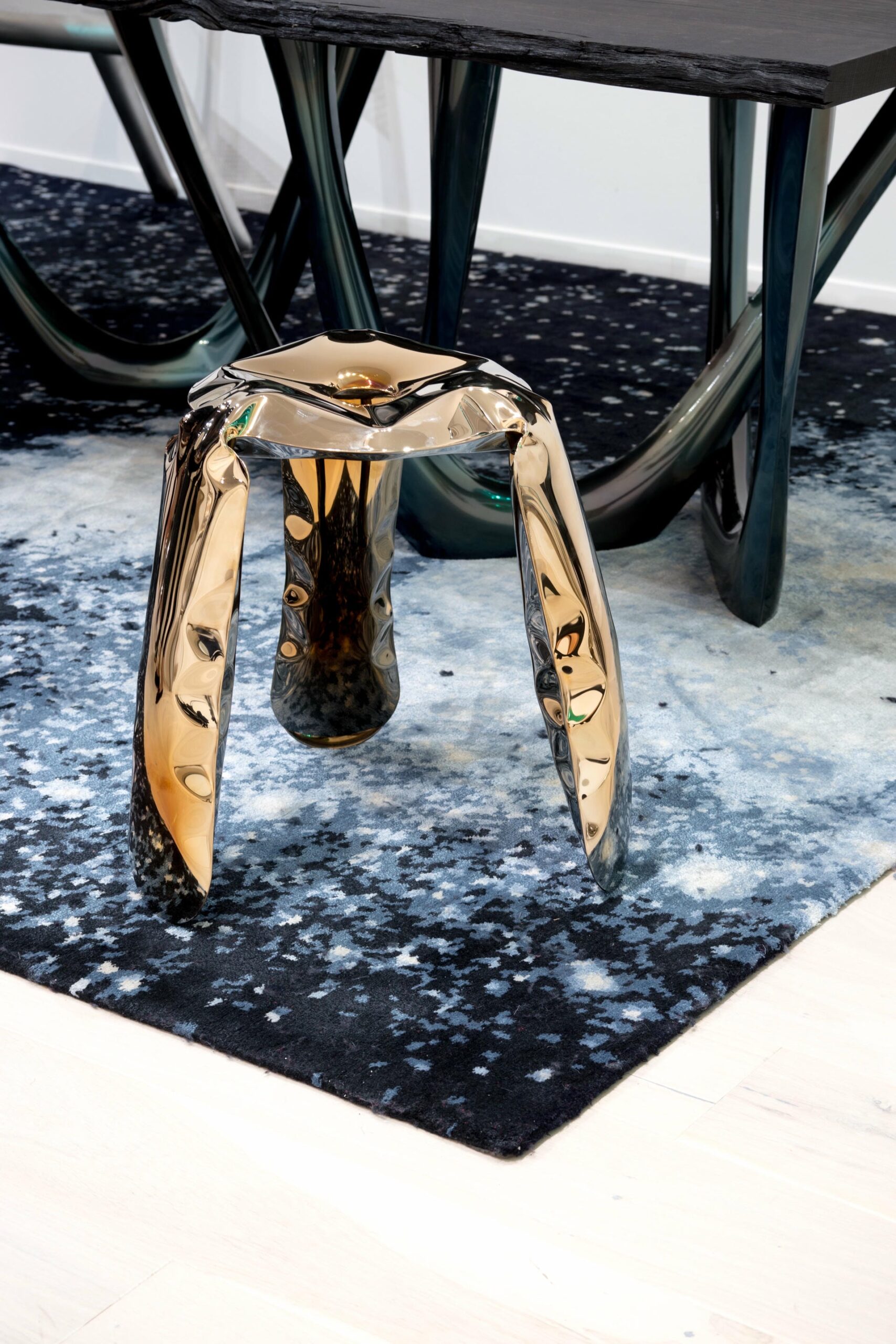Flamed Gold Mini Plopp Stool by Zieta 6