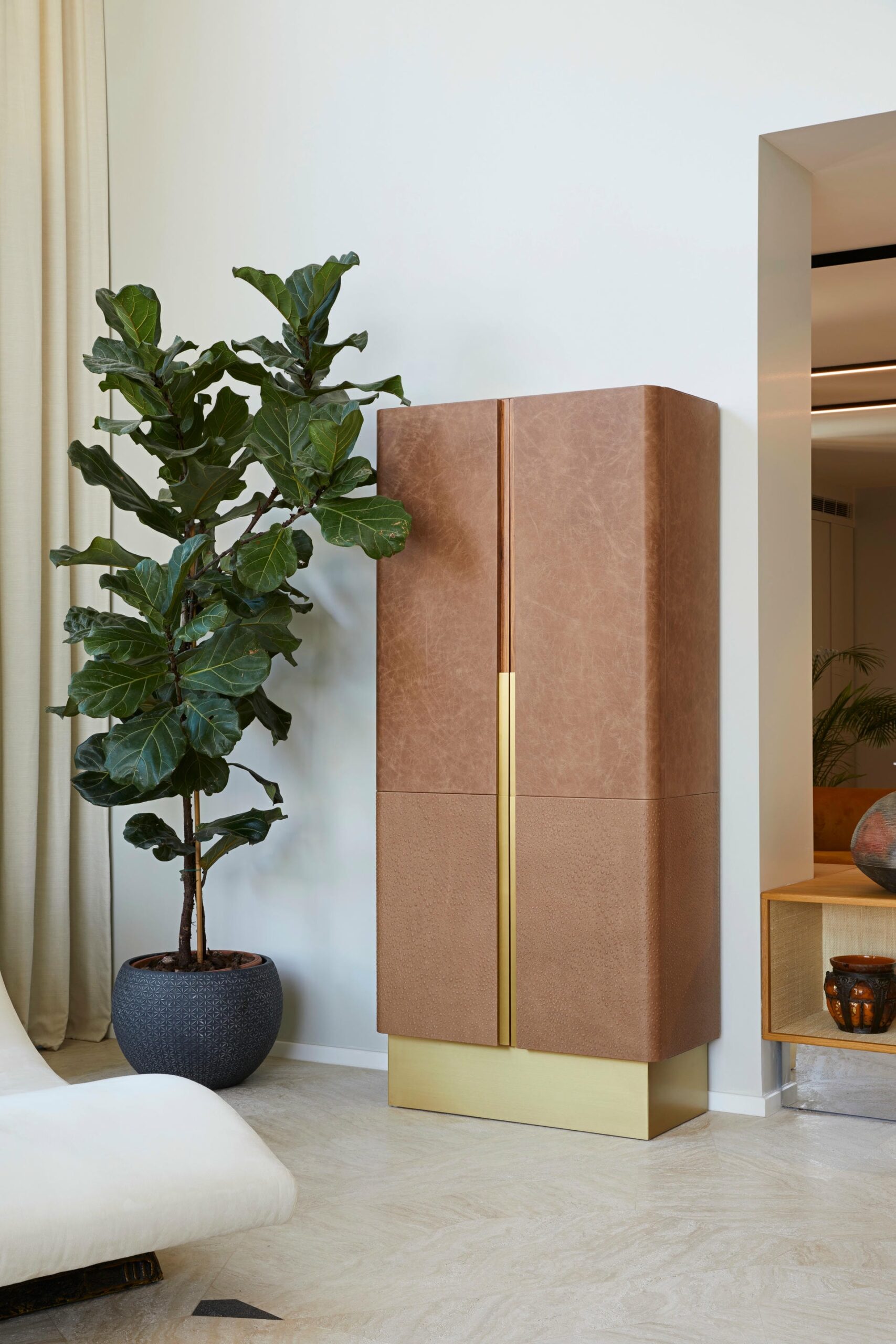 Les Cuirs Bar Cabinet by Marc Dibeh 3
