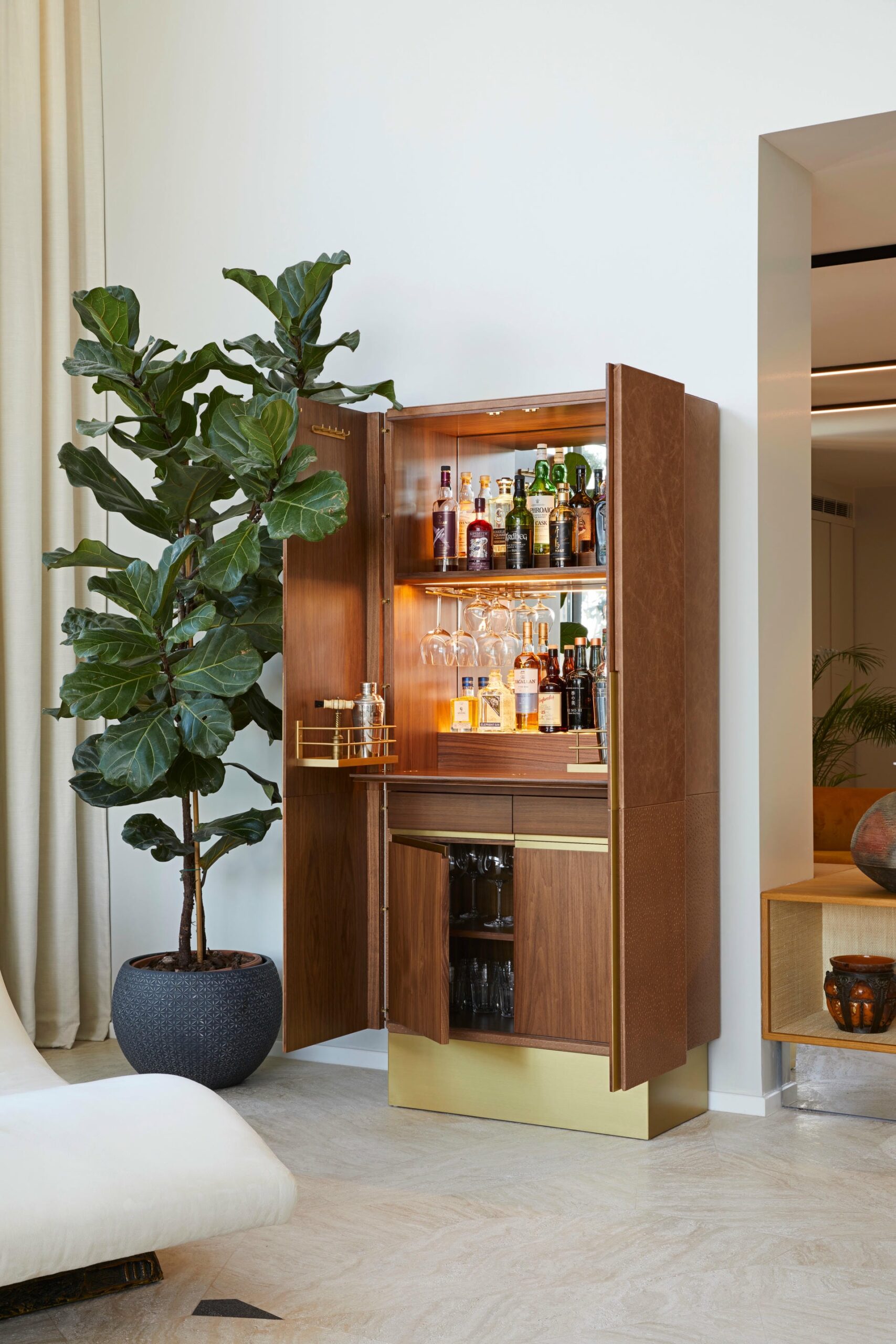 Les Cuirs Bar Cabinet by Marc Dibeh 6