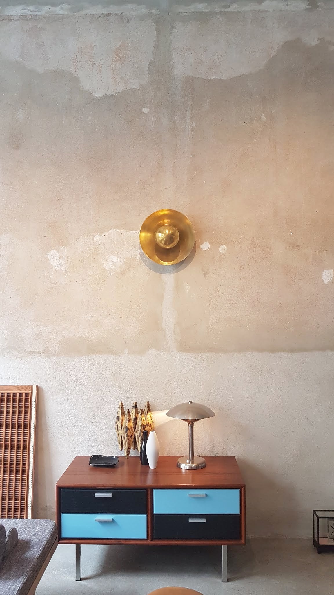 Metropolis Eclipse Brass and Glass Sculptural Wall Sconce by Jan Garncarek 12