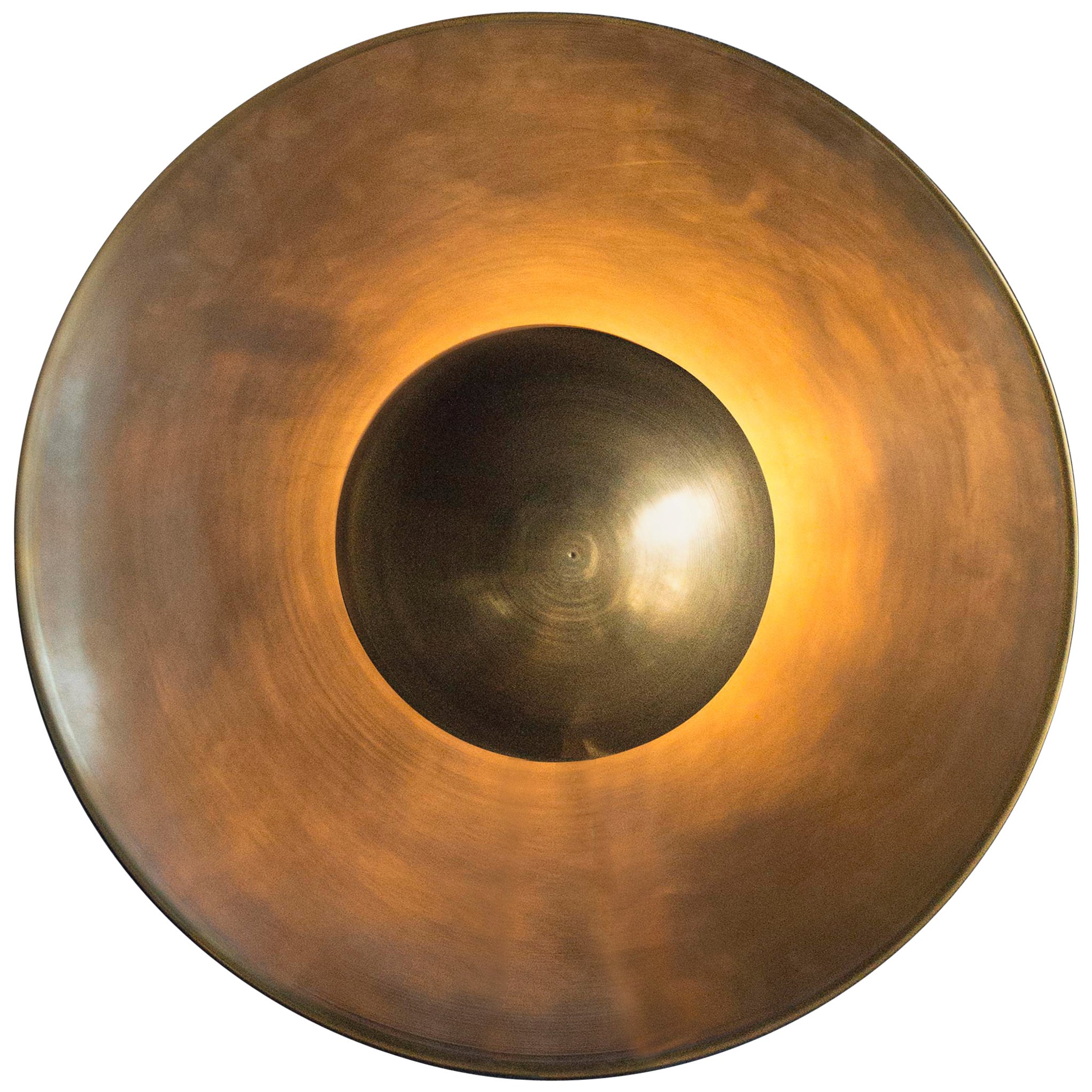 Metropolis Eclipse Brass and Glass Sculptural Wall Sconce by Jan Garncarek 7