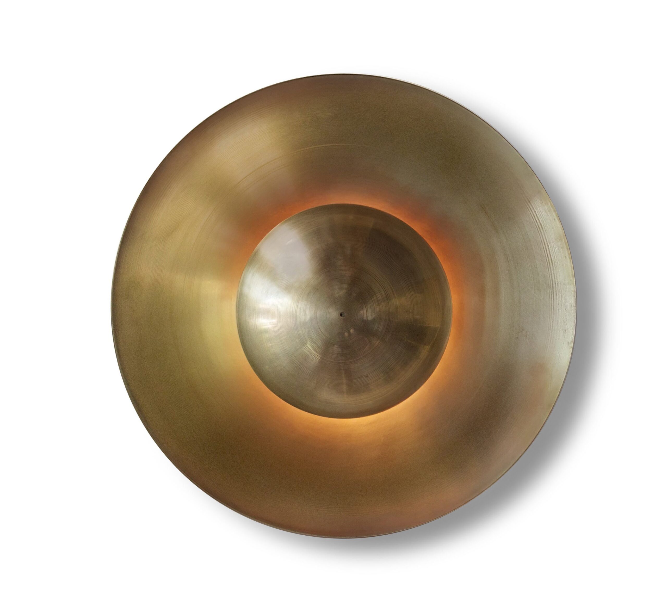 Metropolis Eclipse Brass and Glass Sculptural Wall Sconce by Jan Garncarek 8