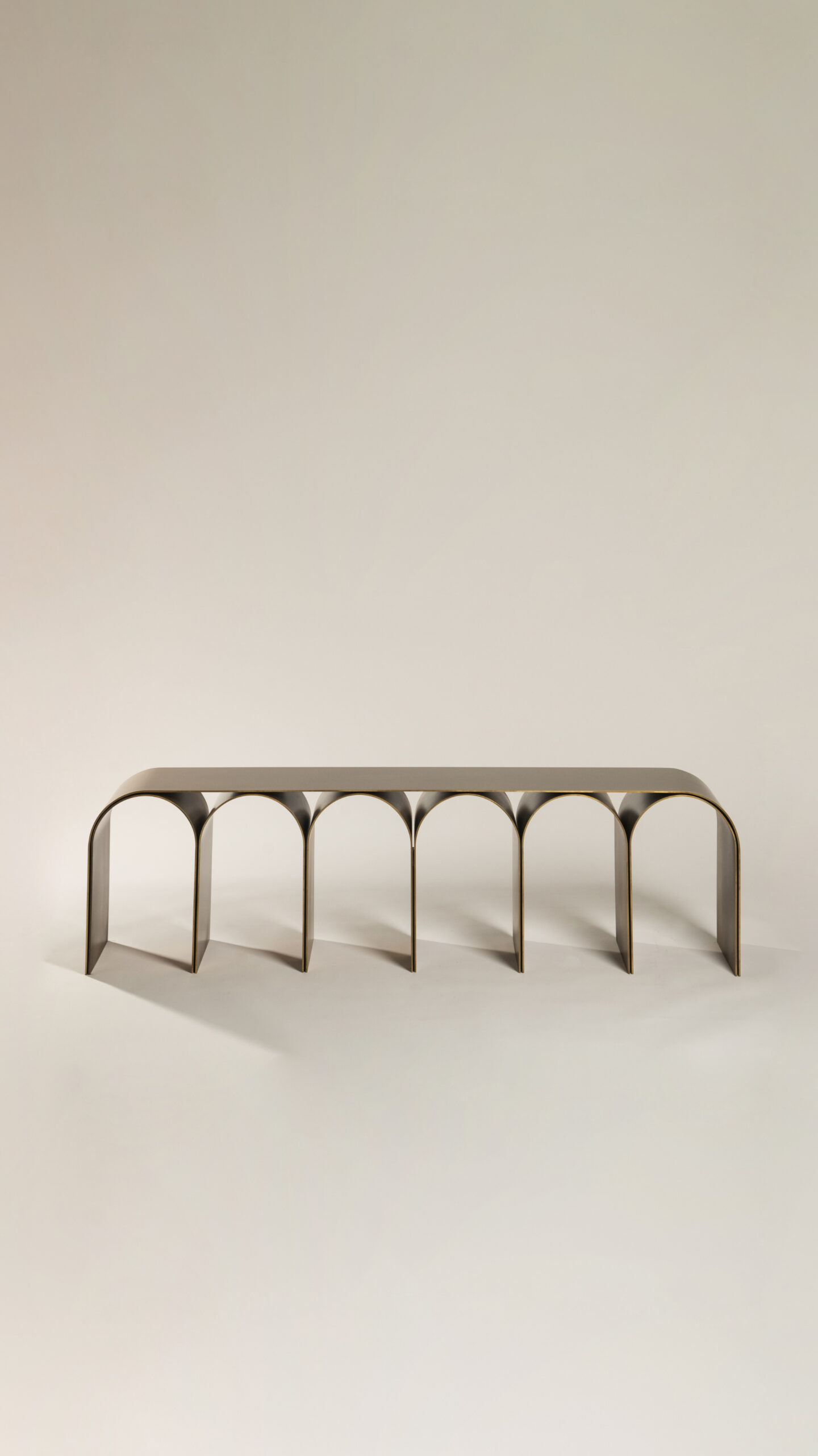 Nabuk Gold Arch Bench by Pietro Franceschini 1