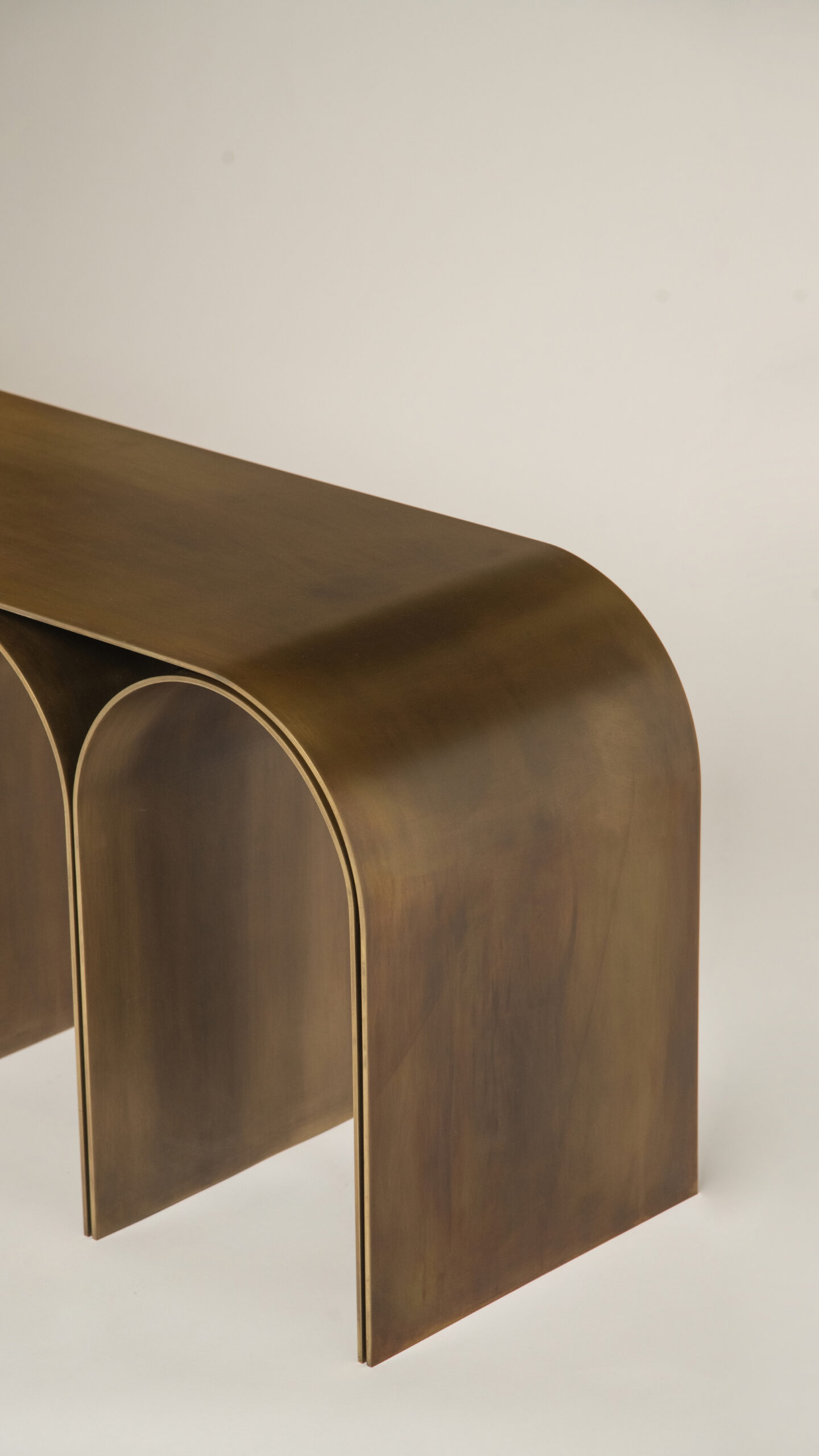 Nabuk Gold Arch Bench by Pietro Franceschini 10