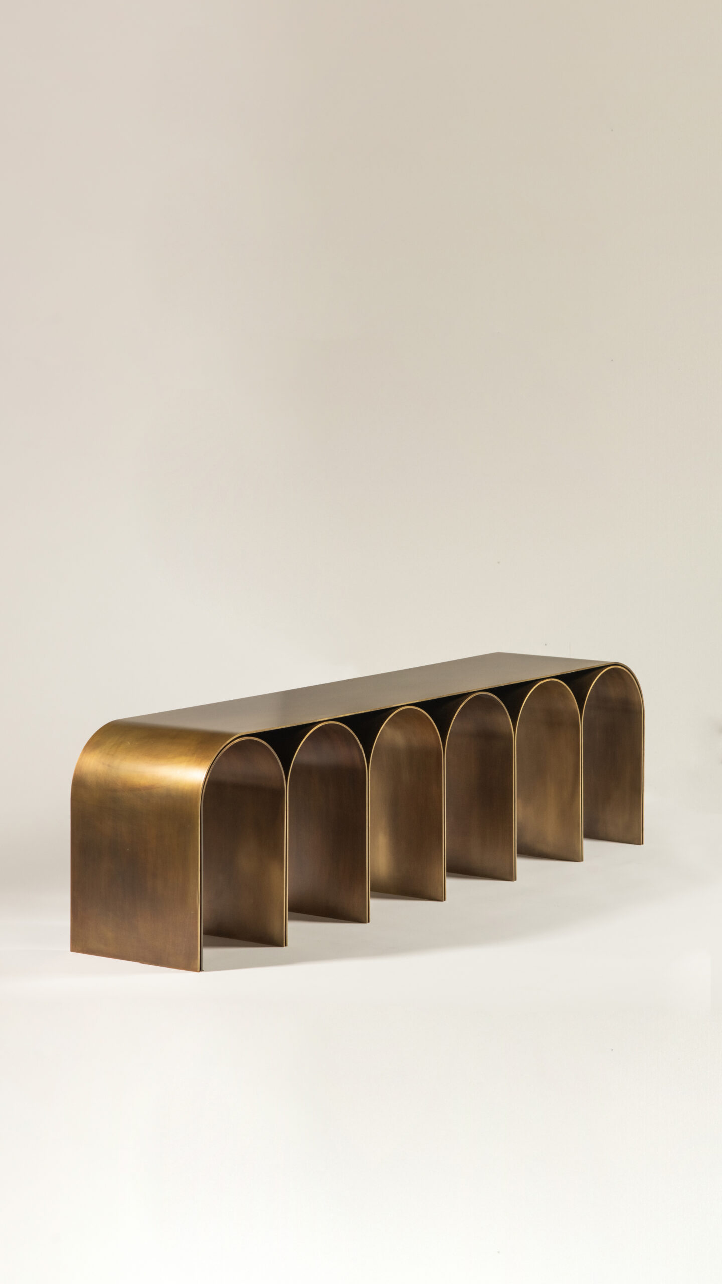 Nabuk Gold Arch Bench by Pietro Franceschini 14