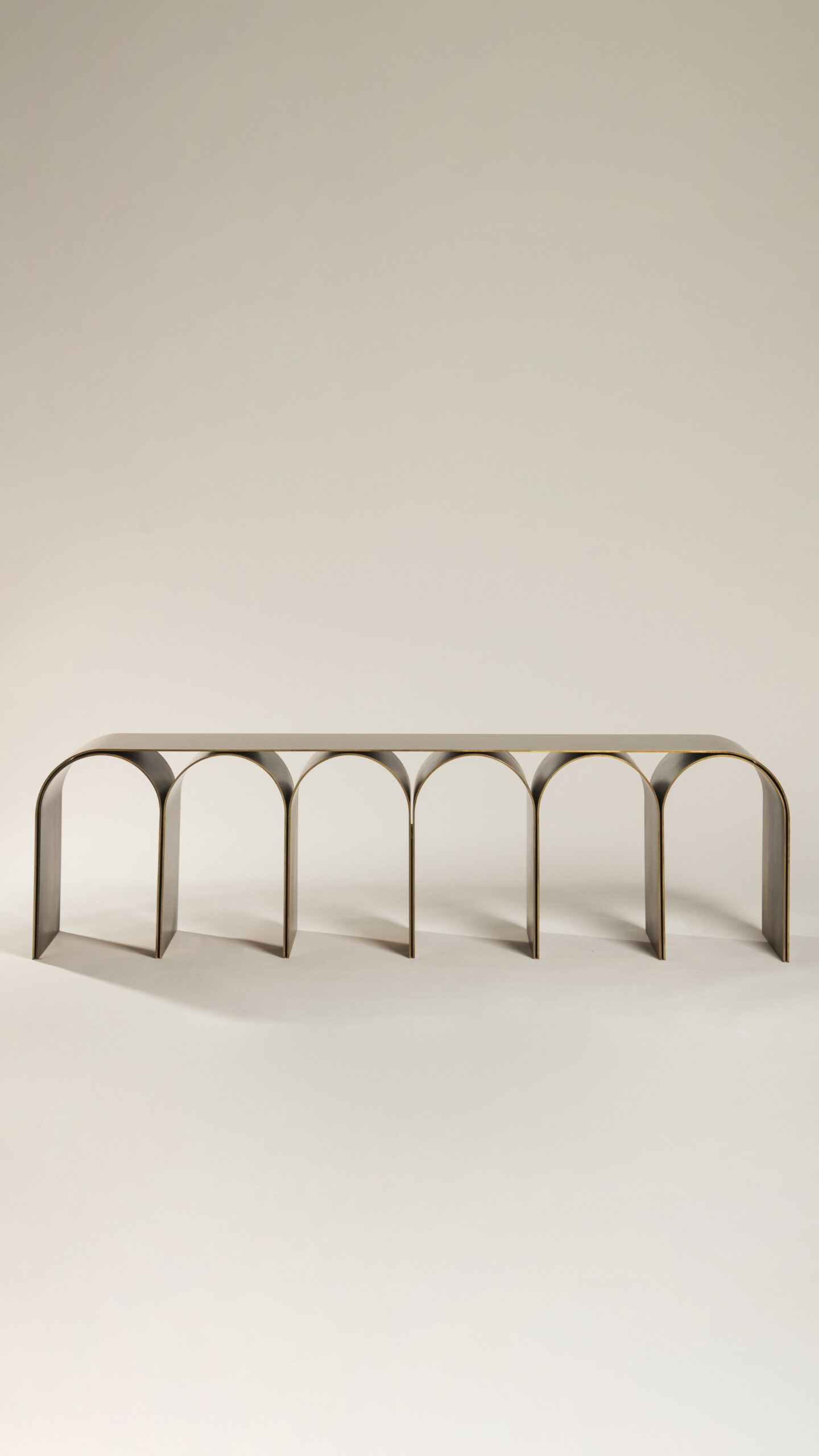 Nabuk Gold Arch Bench by Pietro Franceschini 17