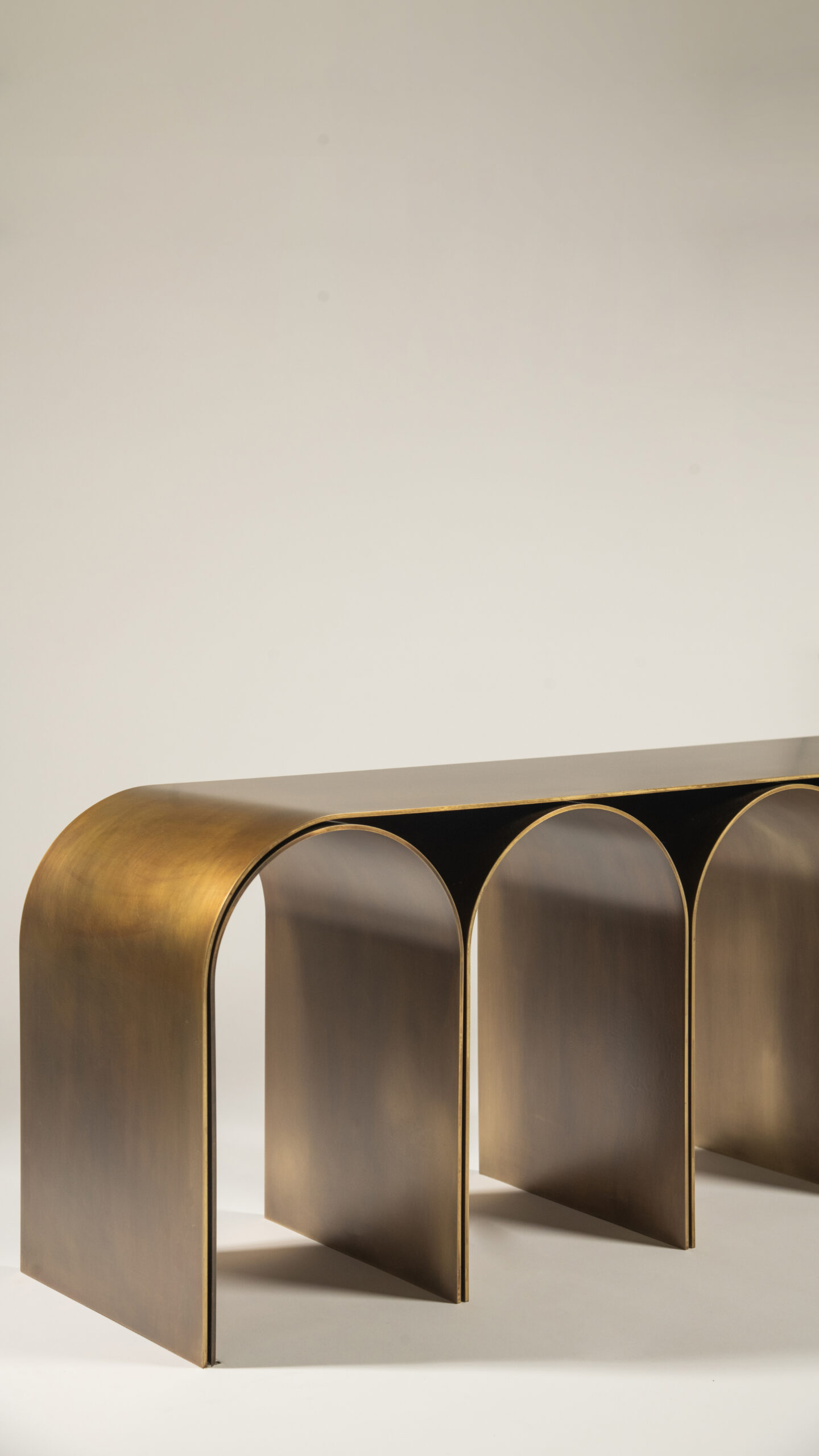 Nabuk Gold Arch Bench by Pietro Franceschini 8