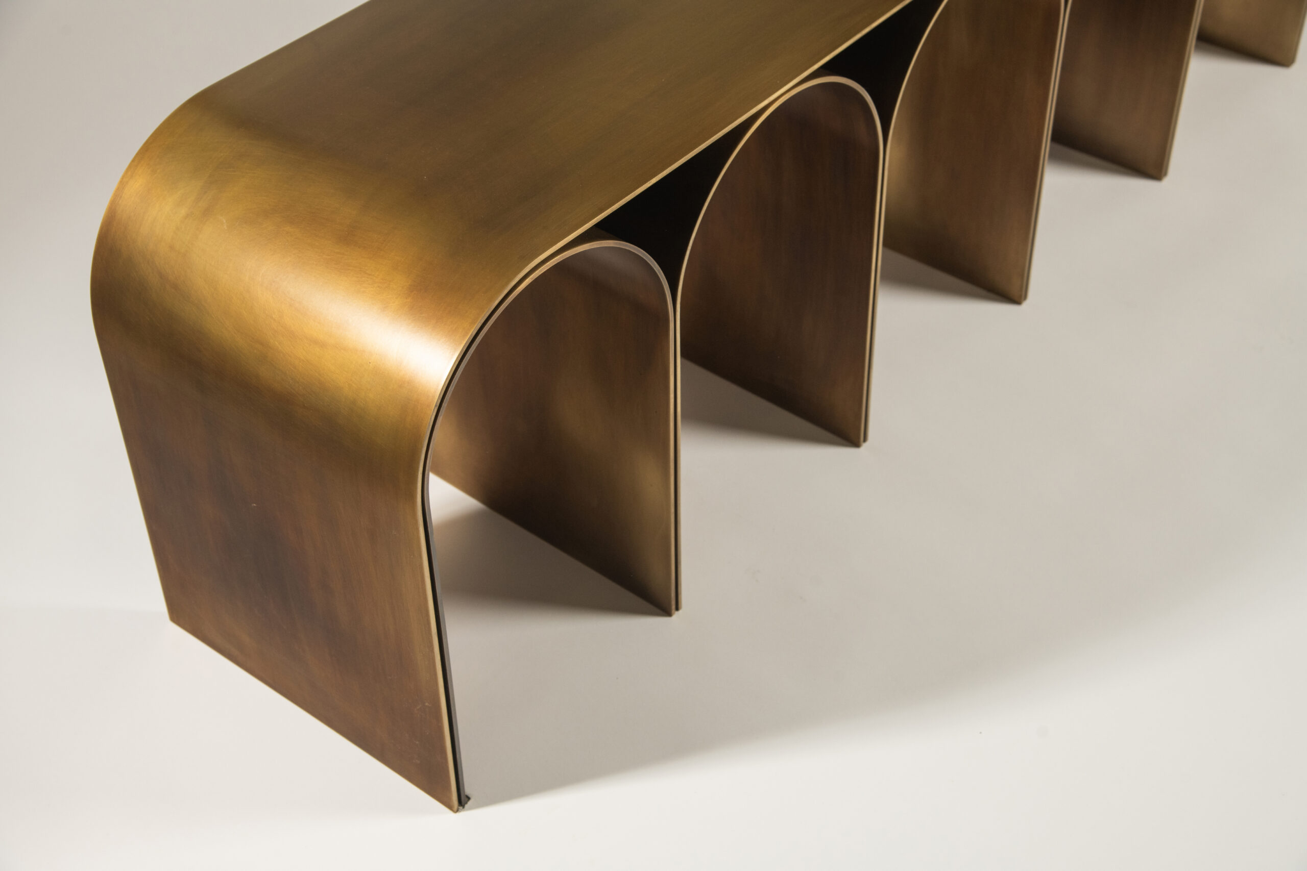Nabuk Gold Arch Bench by Pietro Franceschini 9