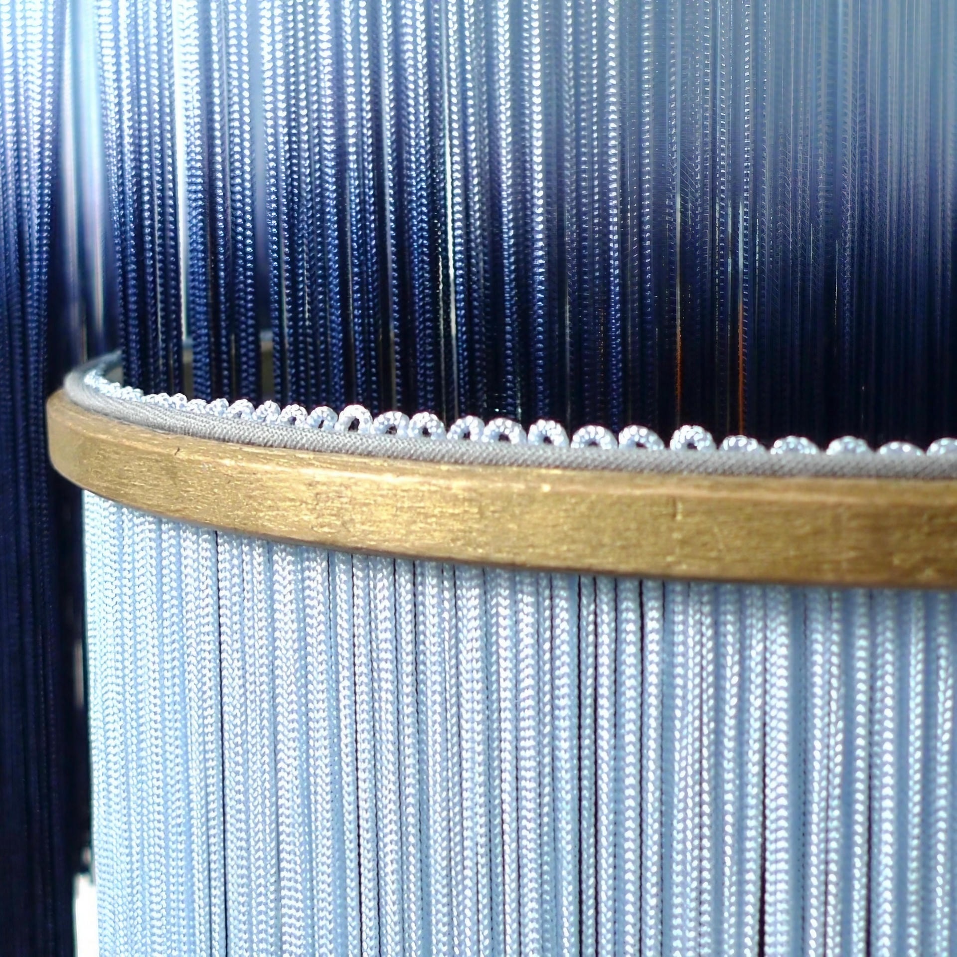 No22 C Blue Charme Fringes Dip Dyed Contemporary Floor Lamp Sander Bottinga 8