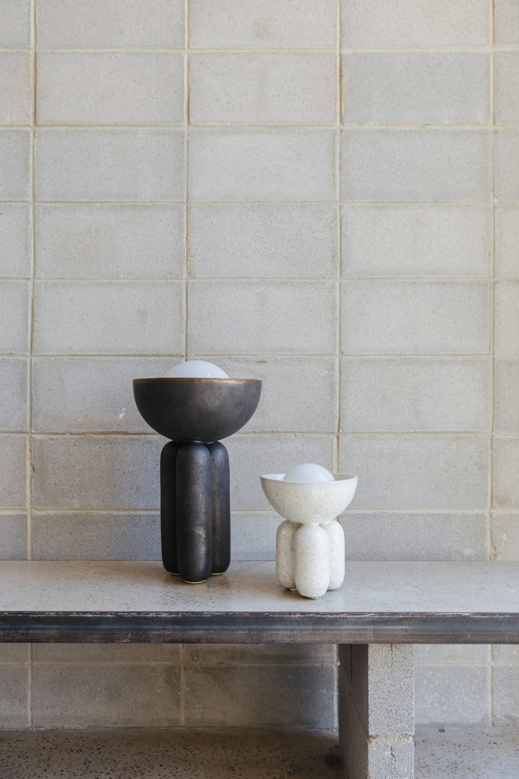 Pearl Small Half Sphere Lamp by Lisa Allegra 1