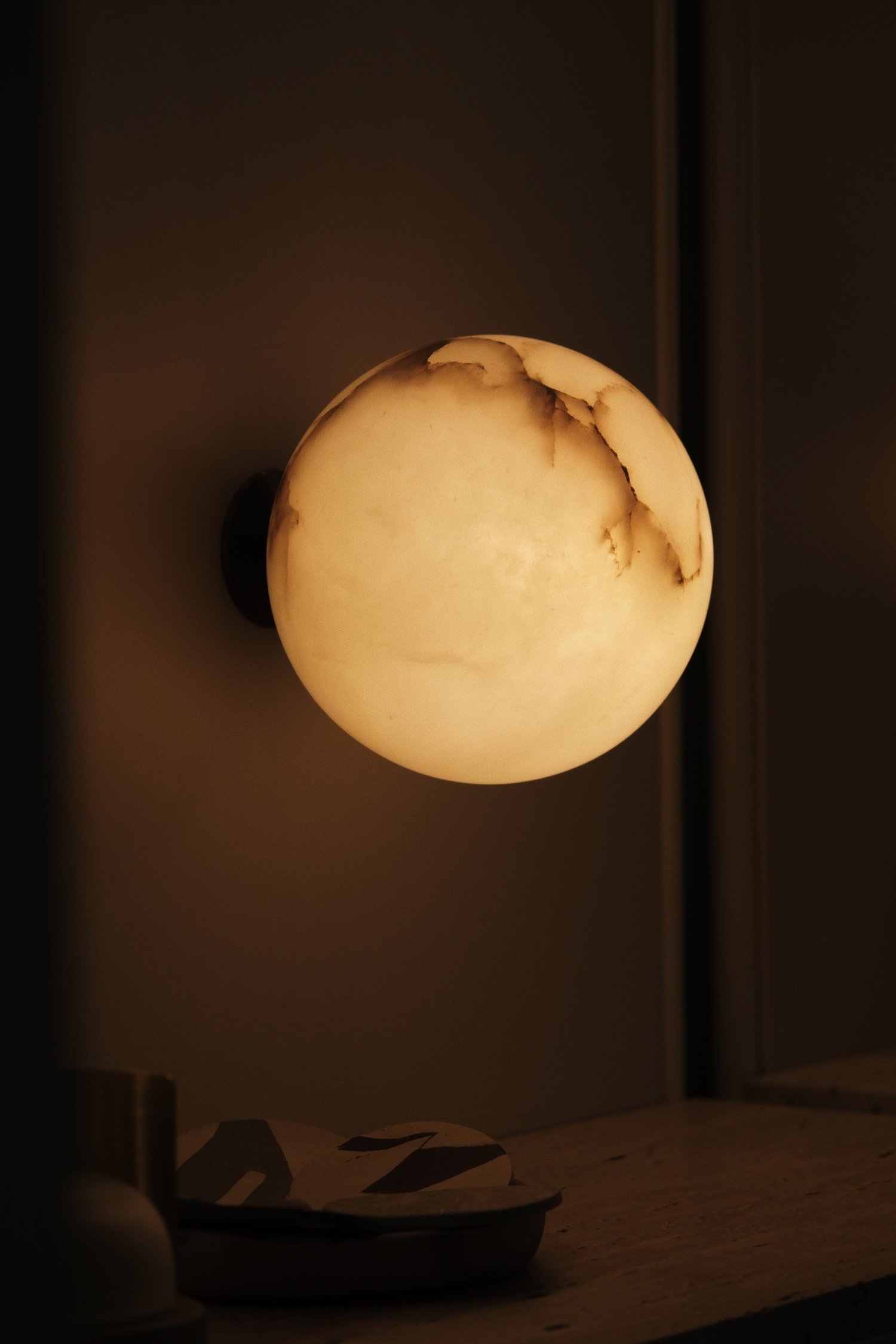 Planette Wall 18 Alabaster Wall Light by Contain 5