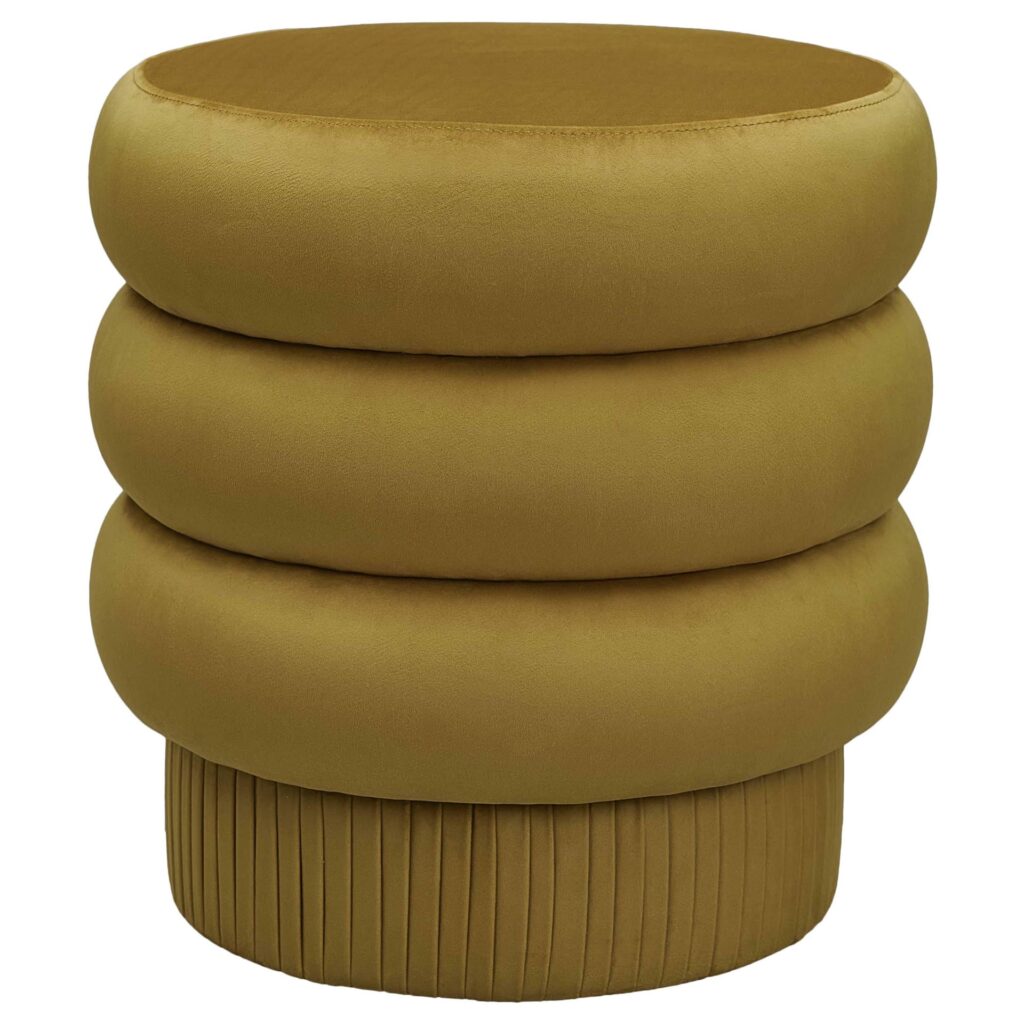 Pompa Contemporary Sculptural Velvet Pouf by Houtique 1