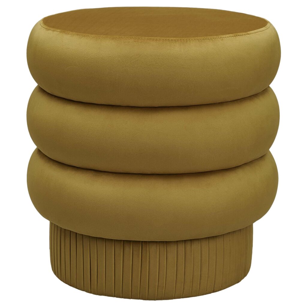 Pompa Contemporary Sculptural Velvet Pouf by Houtique 1