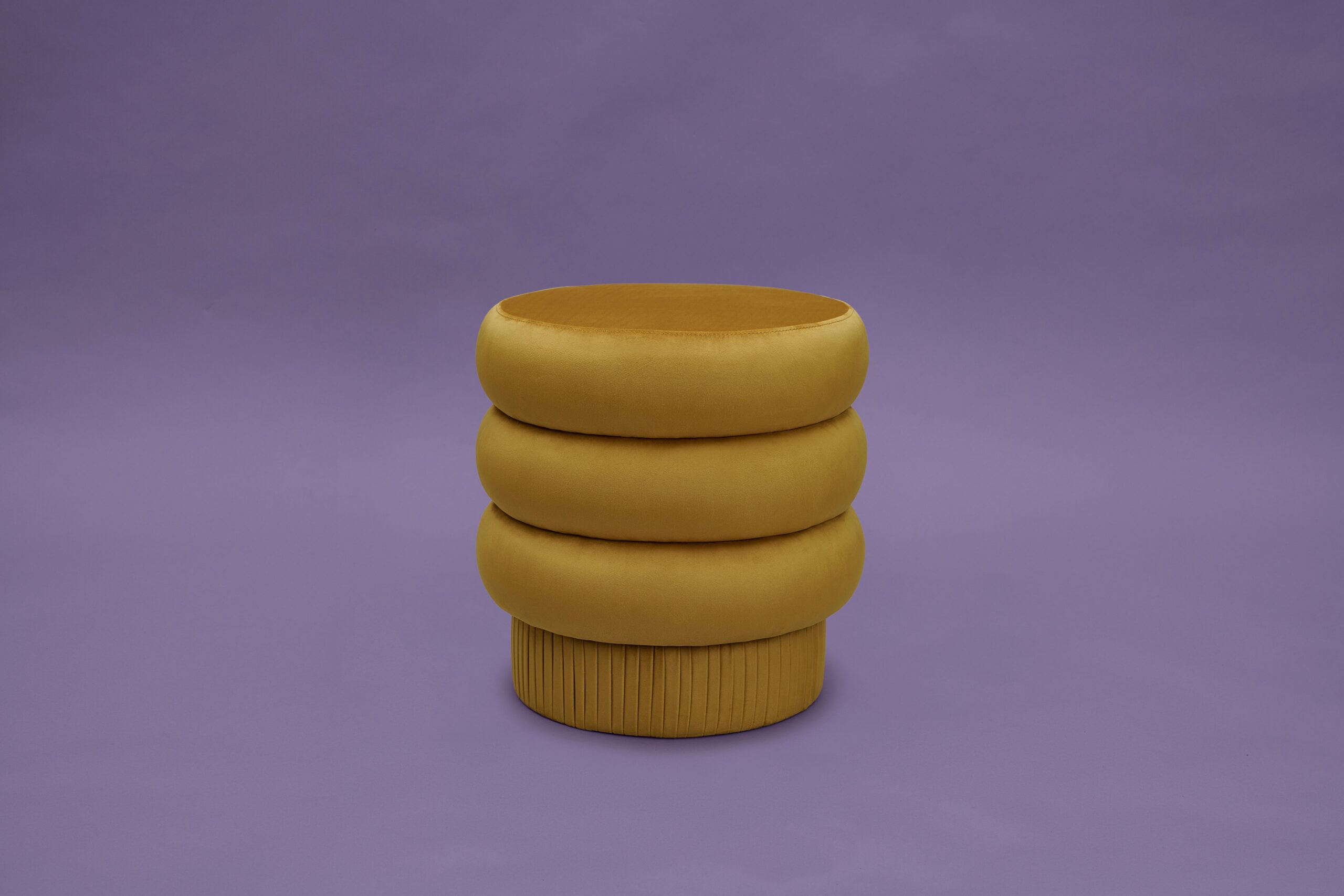 Pompa Contemporary Sculptural Velvet Pouf by Houtique 9