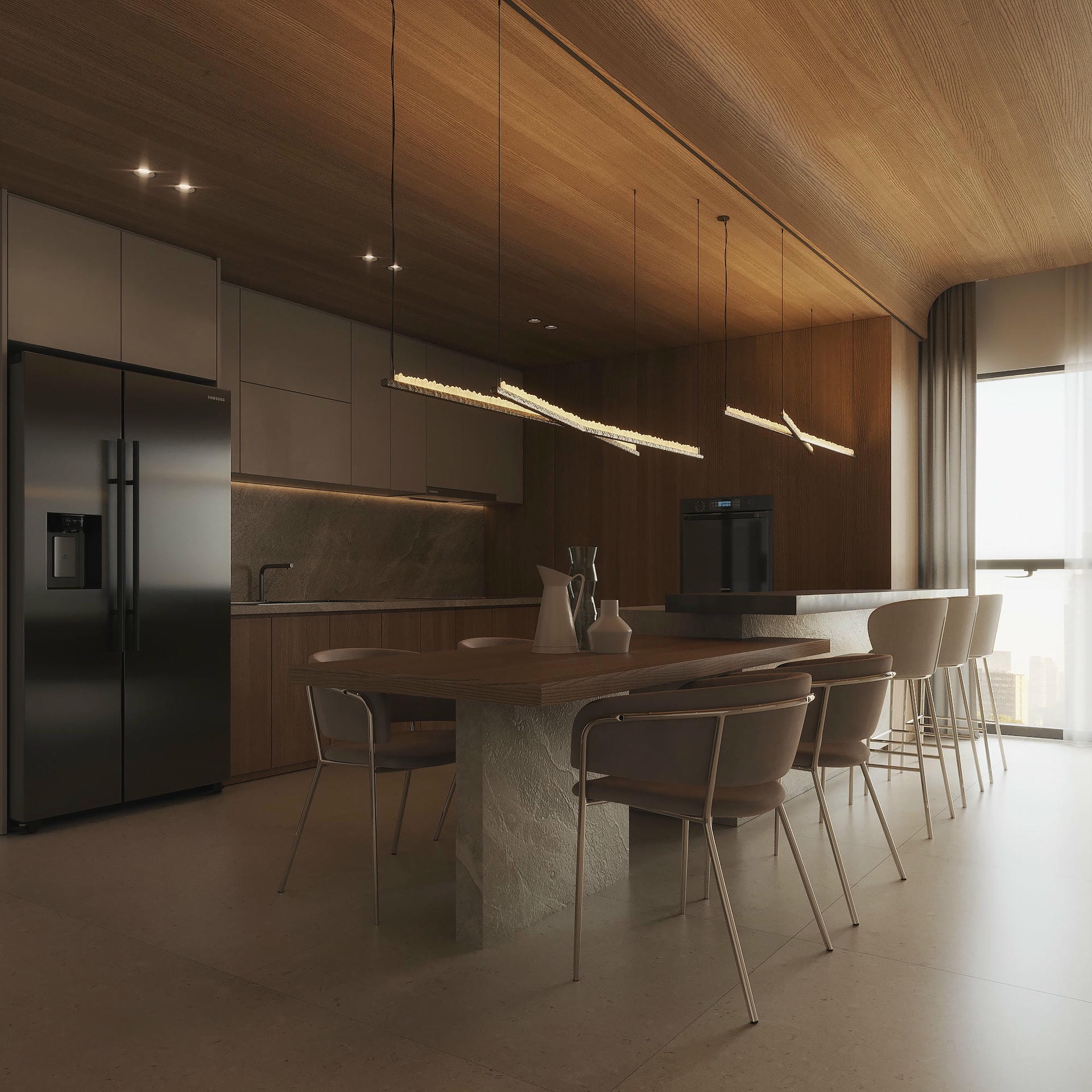 Quartz Pendant Light III by Aver 16