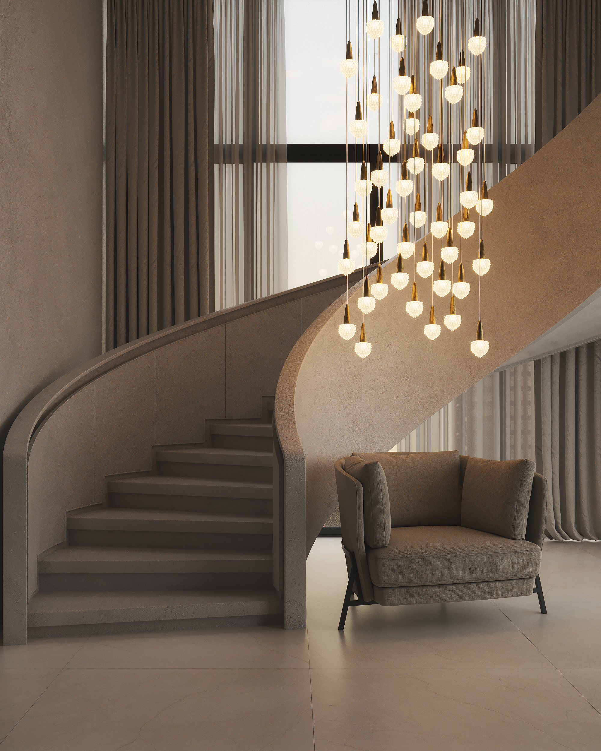 Quartz Pendant Light III by Aver 17