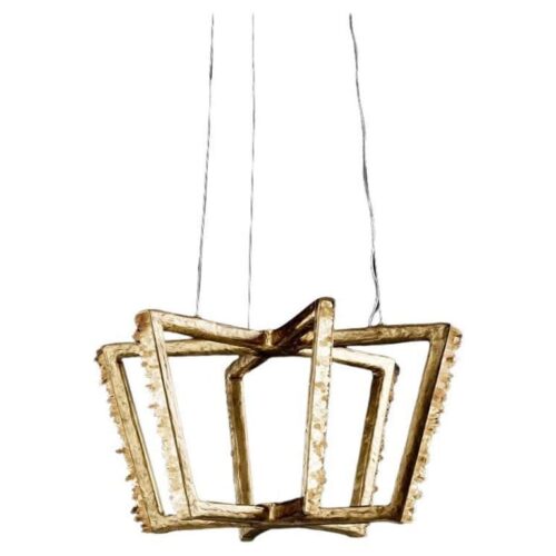 Quartz and Bronze Pendant Light I by Aver 1