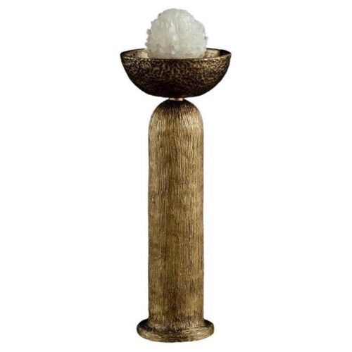 Quartz and Bronze Table Lamp by Aver 1