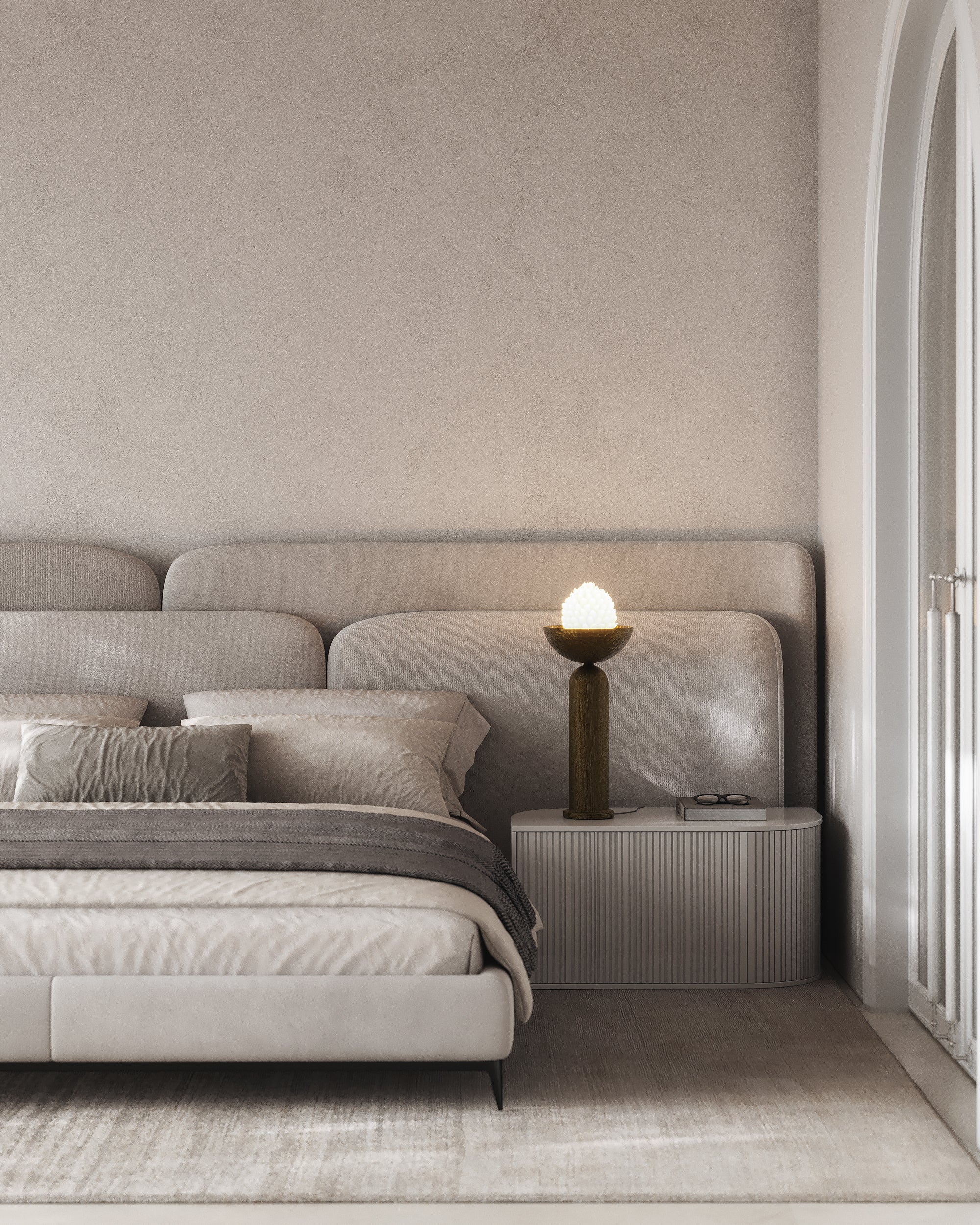 Quartz and Bronze Table Lamp by Aver 4