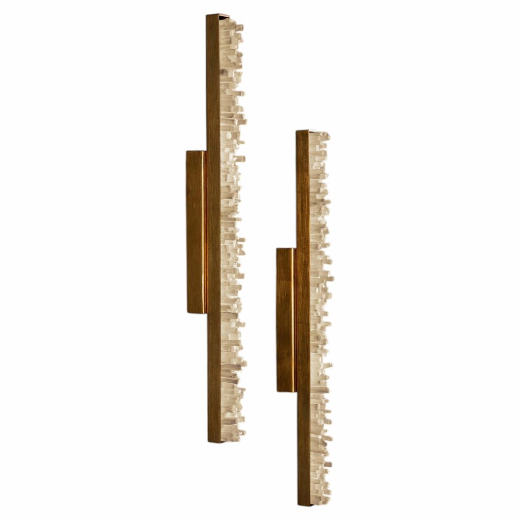 Set of 2 Natural Stone Wall Light 70 by Aver 1