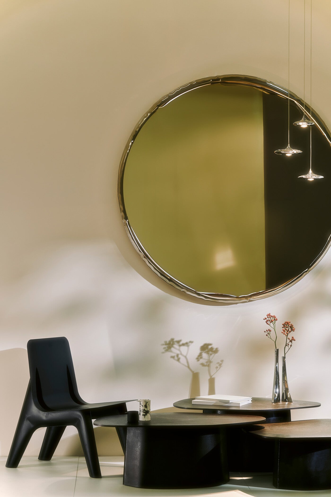 Stainless Steel Oko 62 Sculptural Wall Mirror by Zieta 10