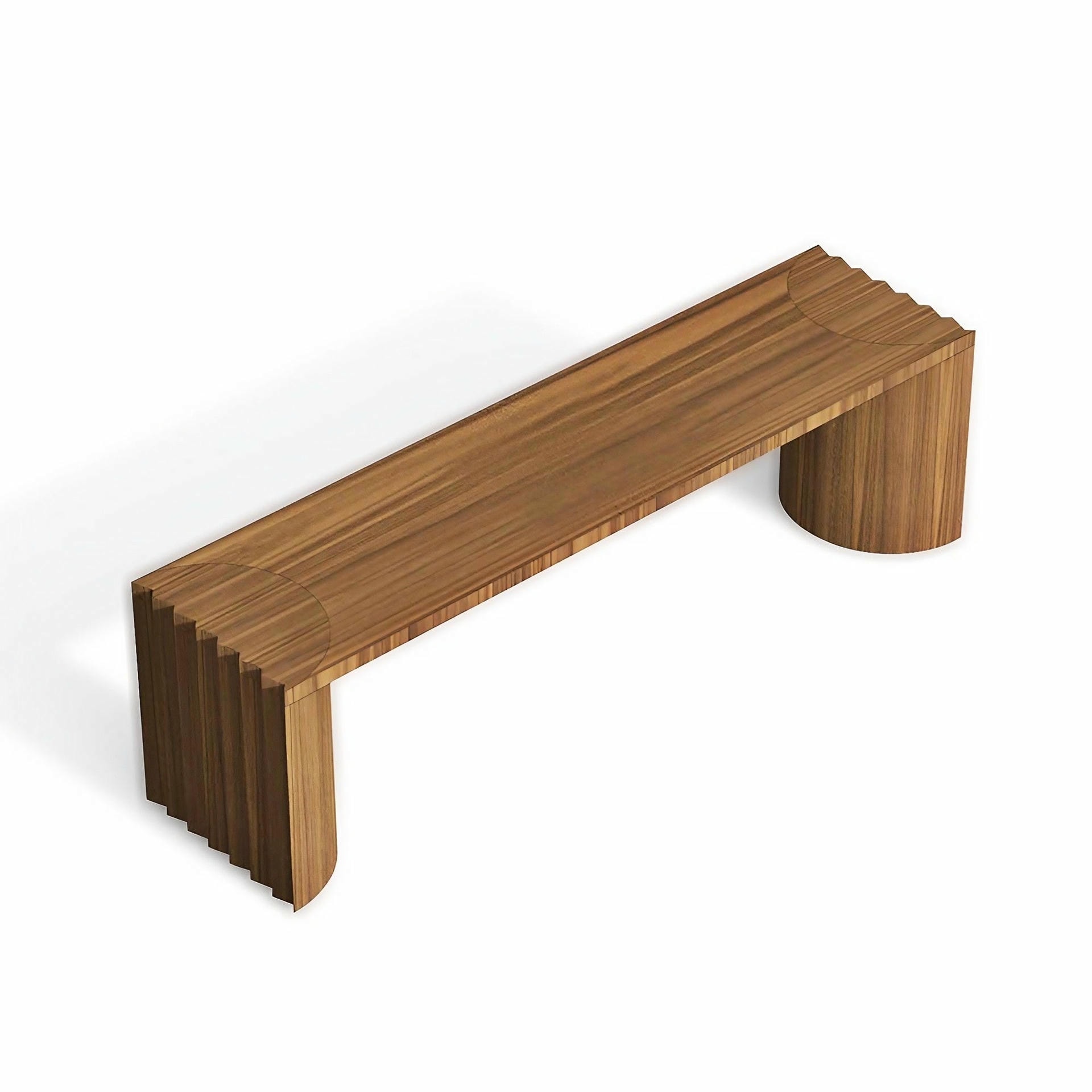 Unique Walnut Bench by Collector 4